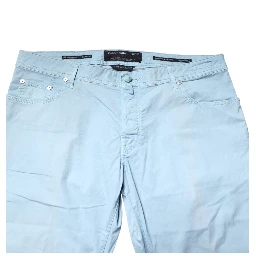 Light Blue Cotton Straight Fit Men Denim Jeans
