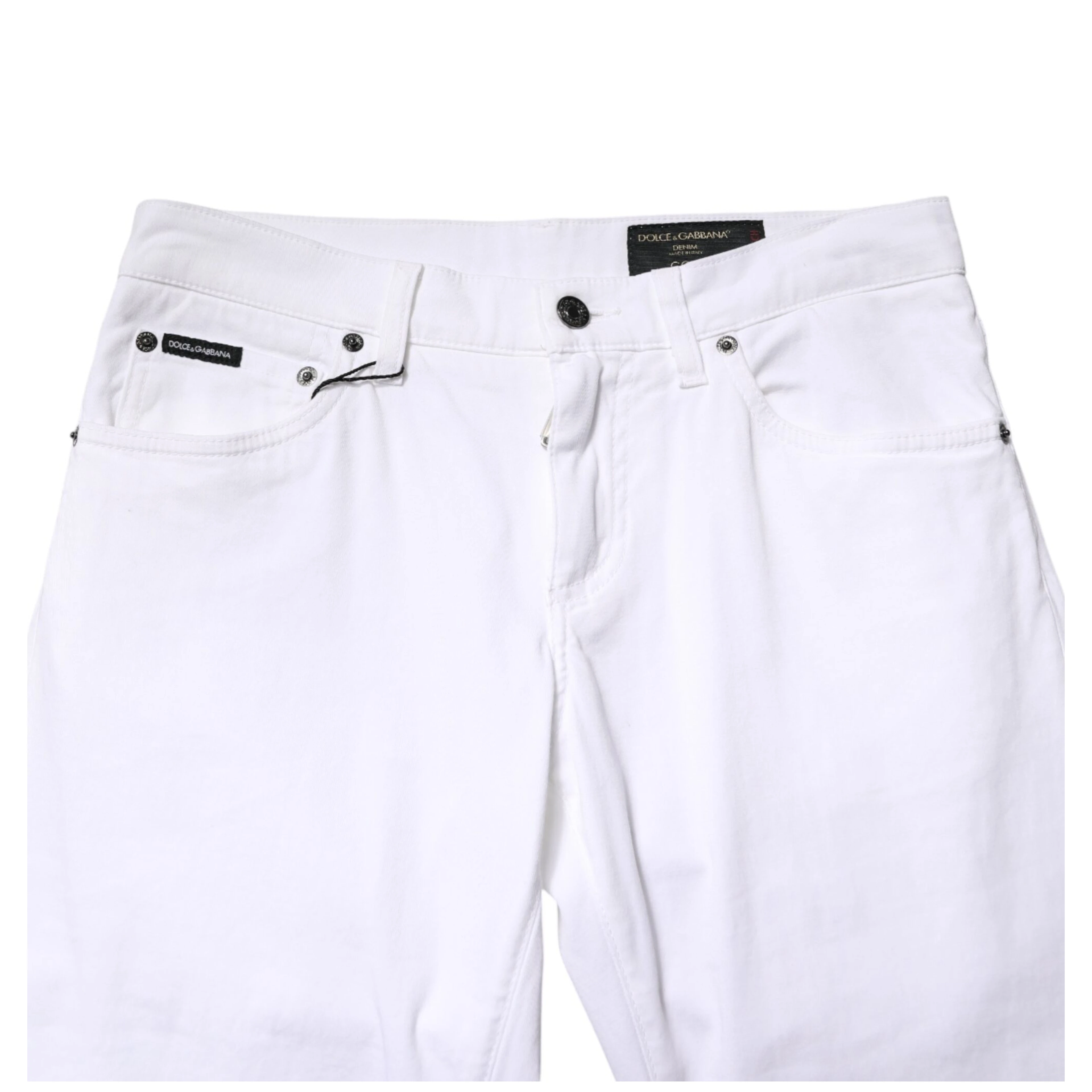White Cotton Stretch Skinny Denim Men Jeans