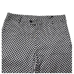 Black White Checkered Men Cropped Pants