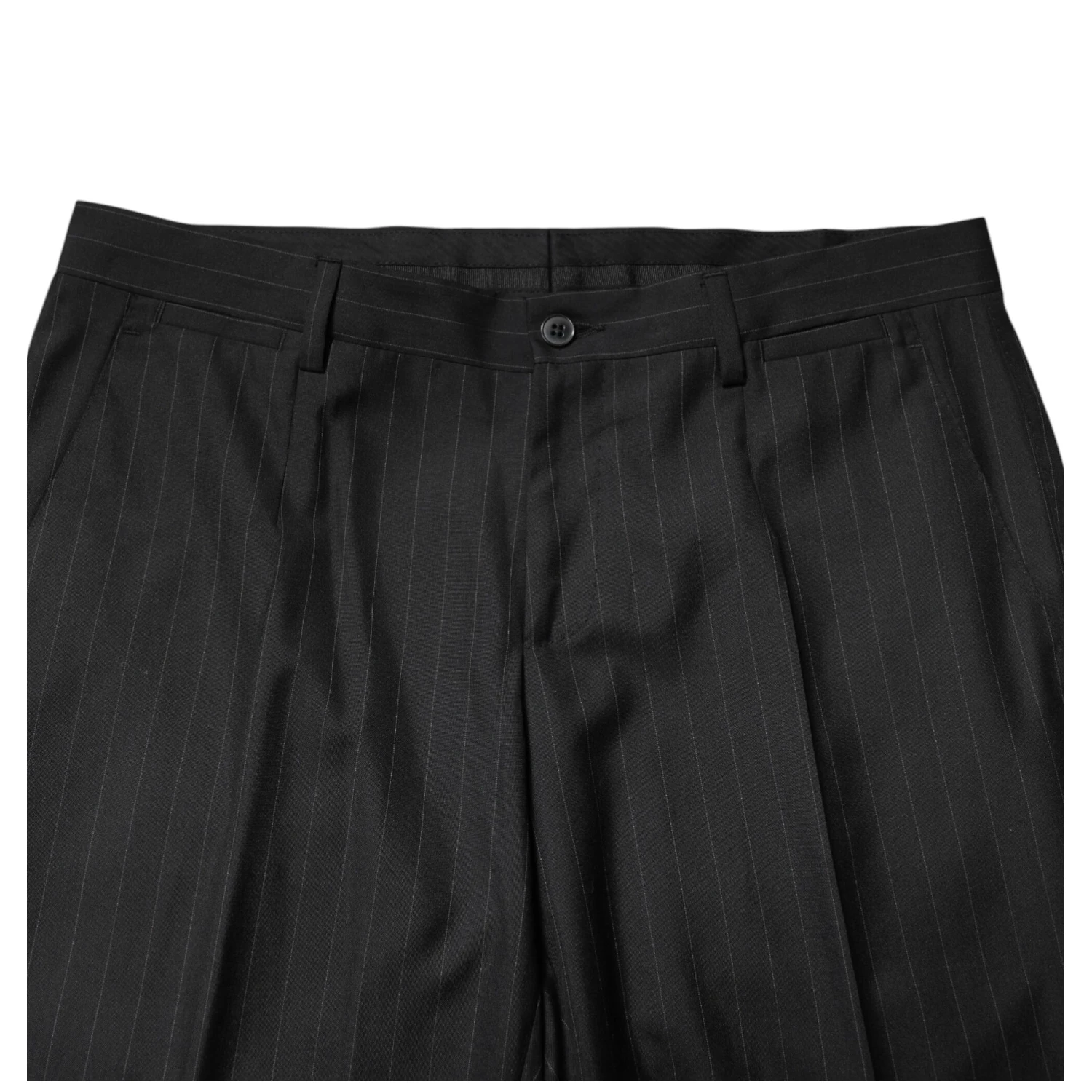 Black Stripes Wool Men Dress Trousers Pants