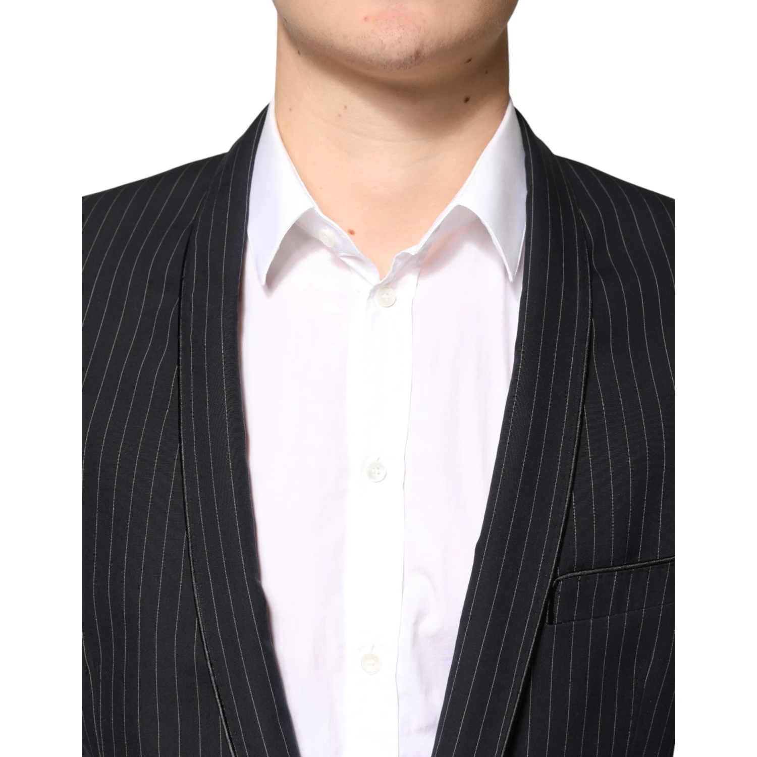 Black Stripes 1 Button Suit Jacket Blazer