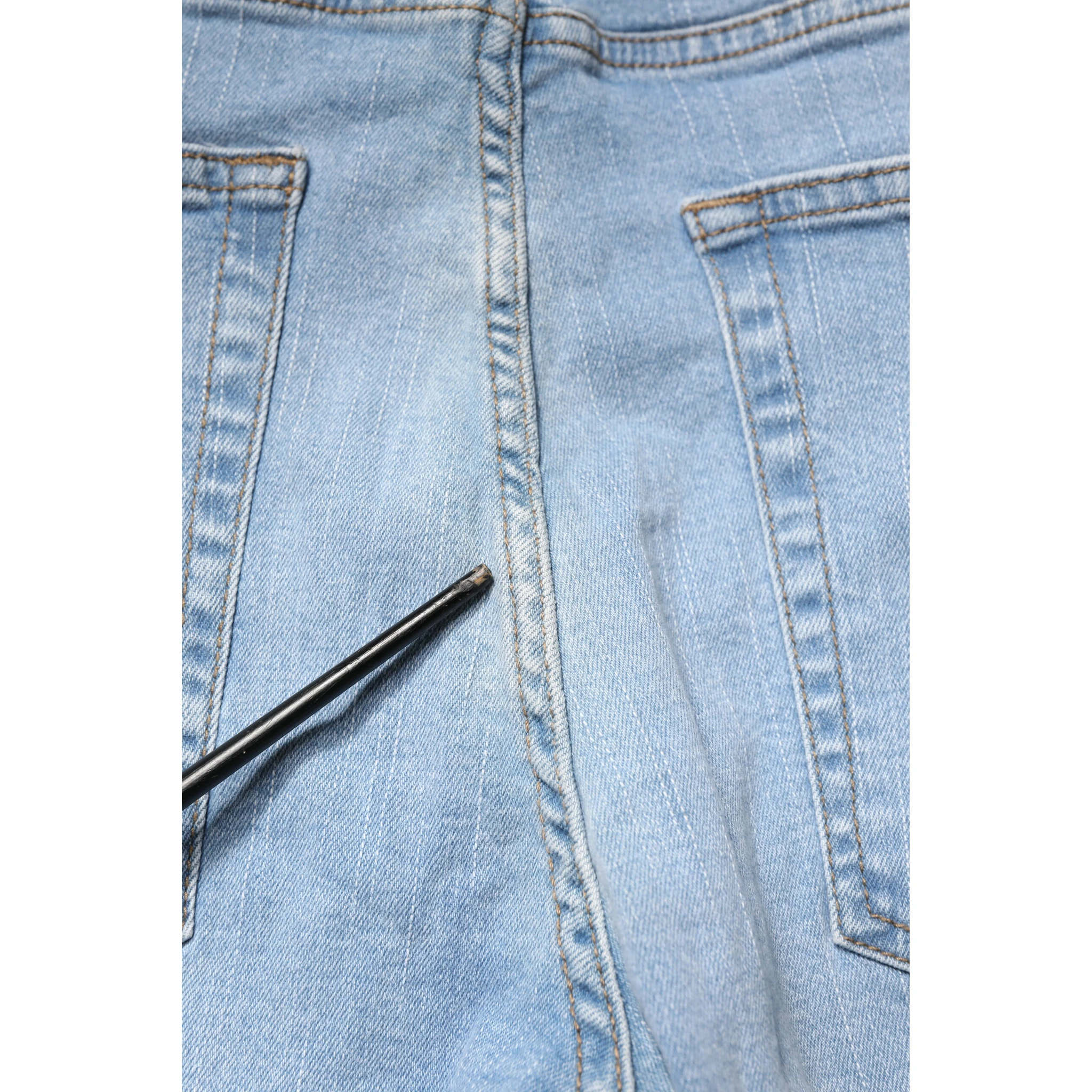 Light Blue Twister Mid Waist Skinny Fit Men Denim Jeans