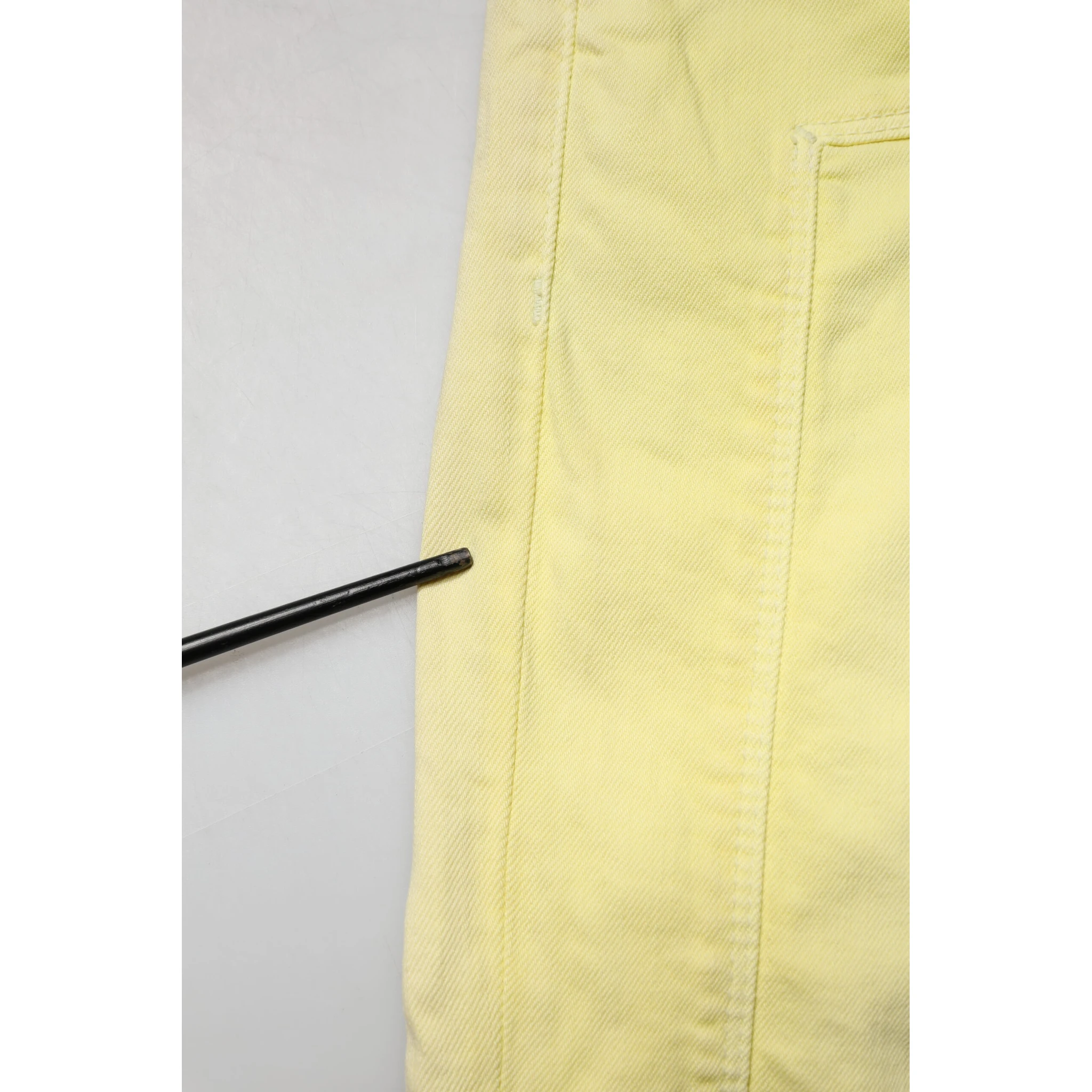 Yellow Mid Waist Straight Fit Men Denim Trouser Jeans