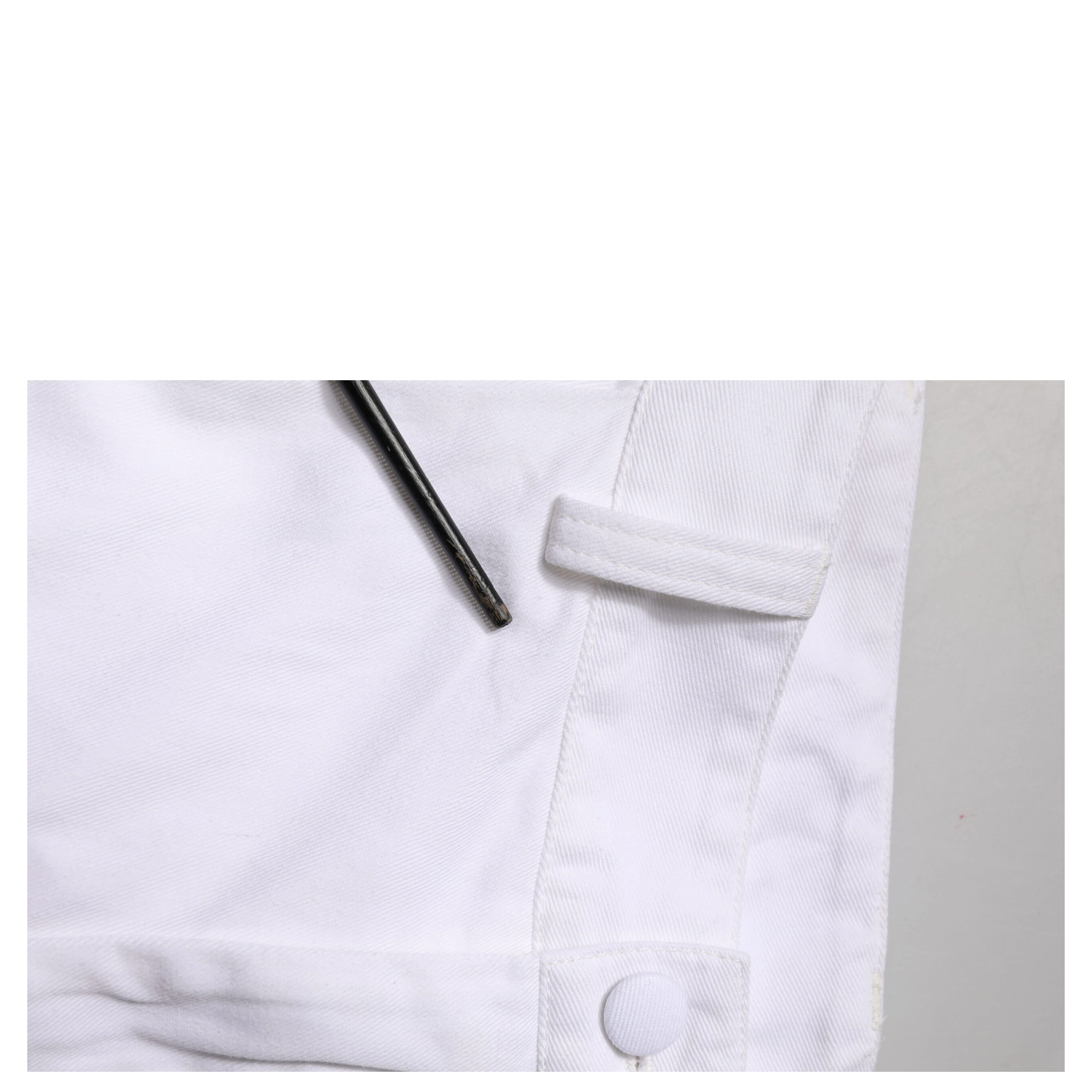 White Cotton Men Cargo Denim Trouser Jeans