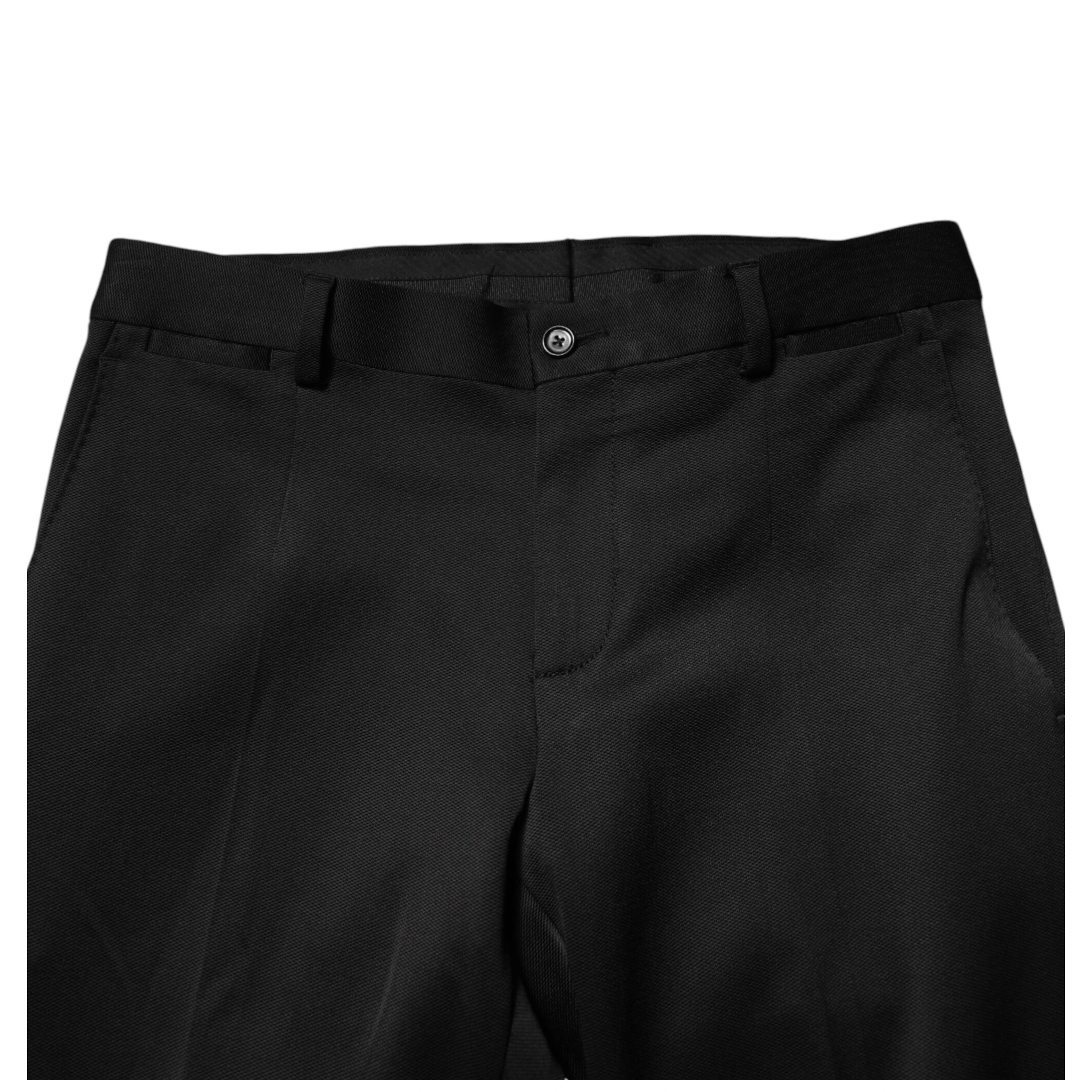 Black Viscose Dress Formal Men Trousers Pants