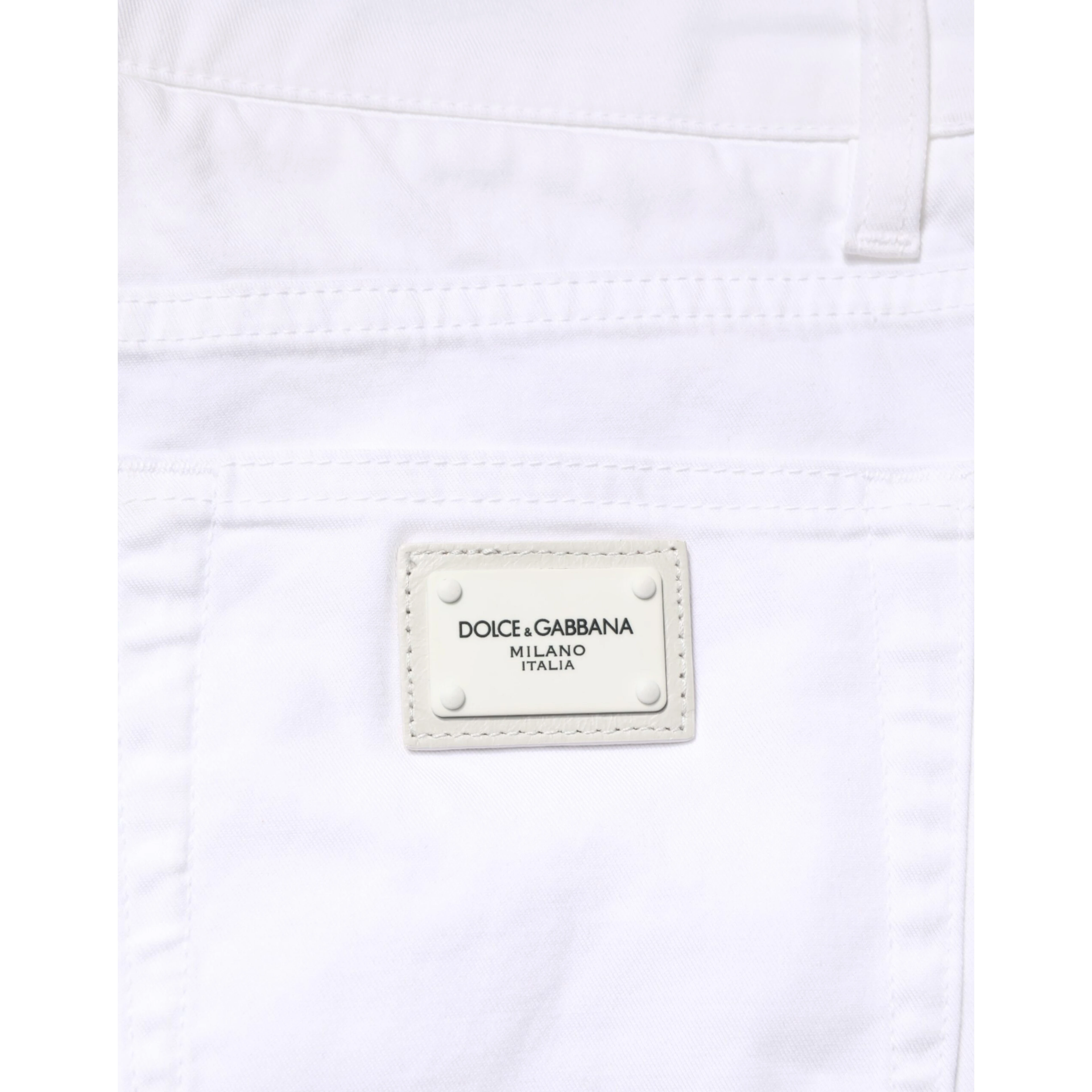 White Cotton Stretch Skinny Denim Men Jeans