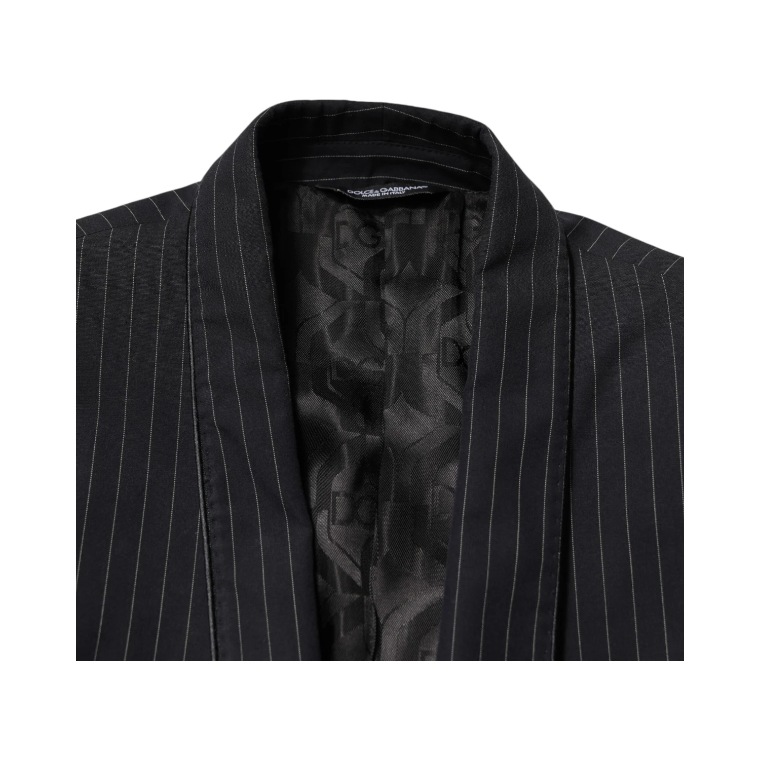 Black Stripes 1 Button Suit Jacket Blazer