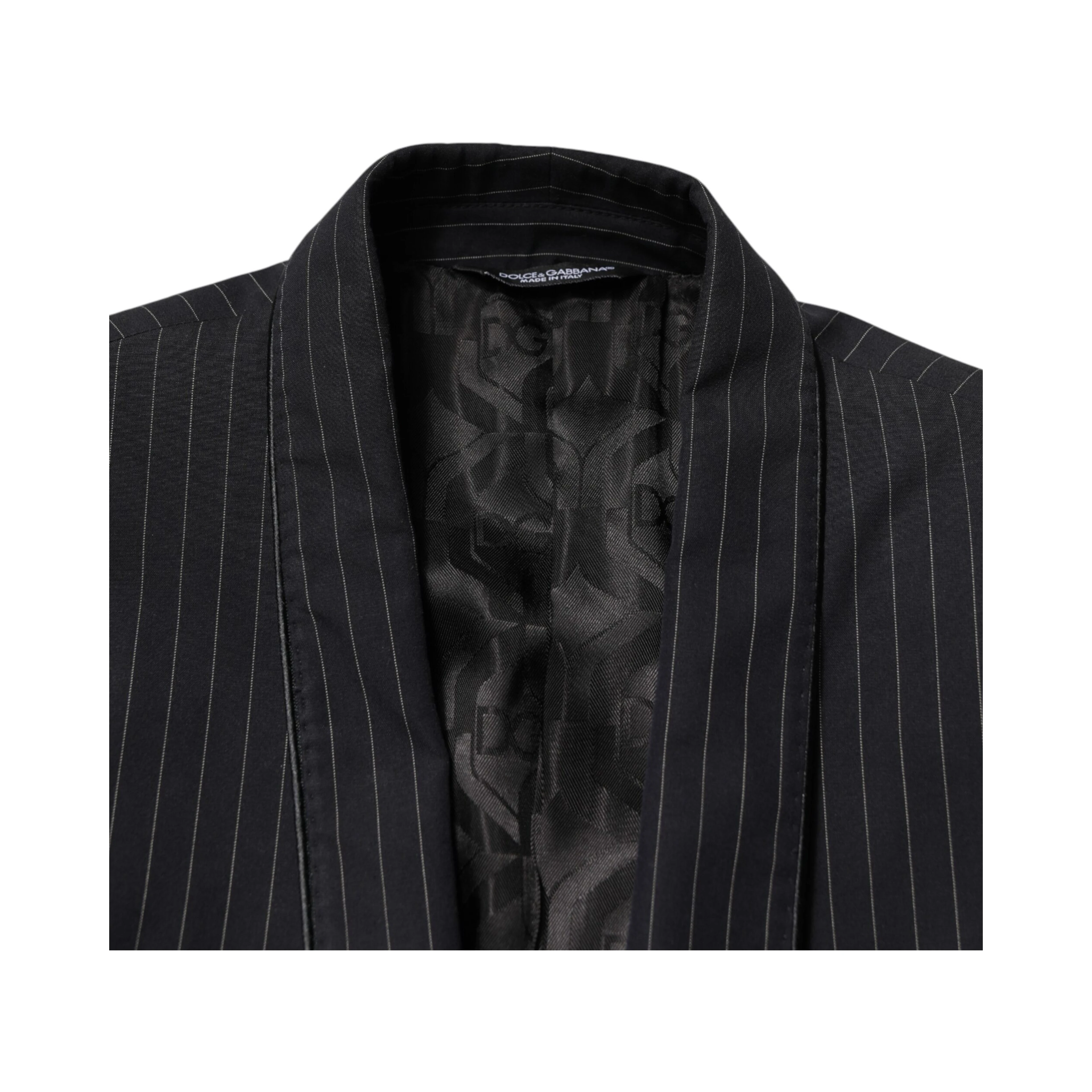 Black Stripes 1 Button Suit Jacket Blazer