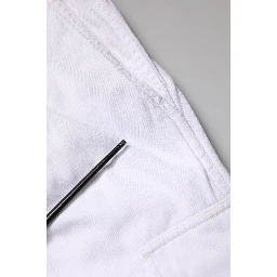 White Cotton Men Cargo Denim Trouser Jeans