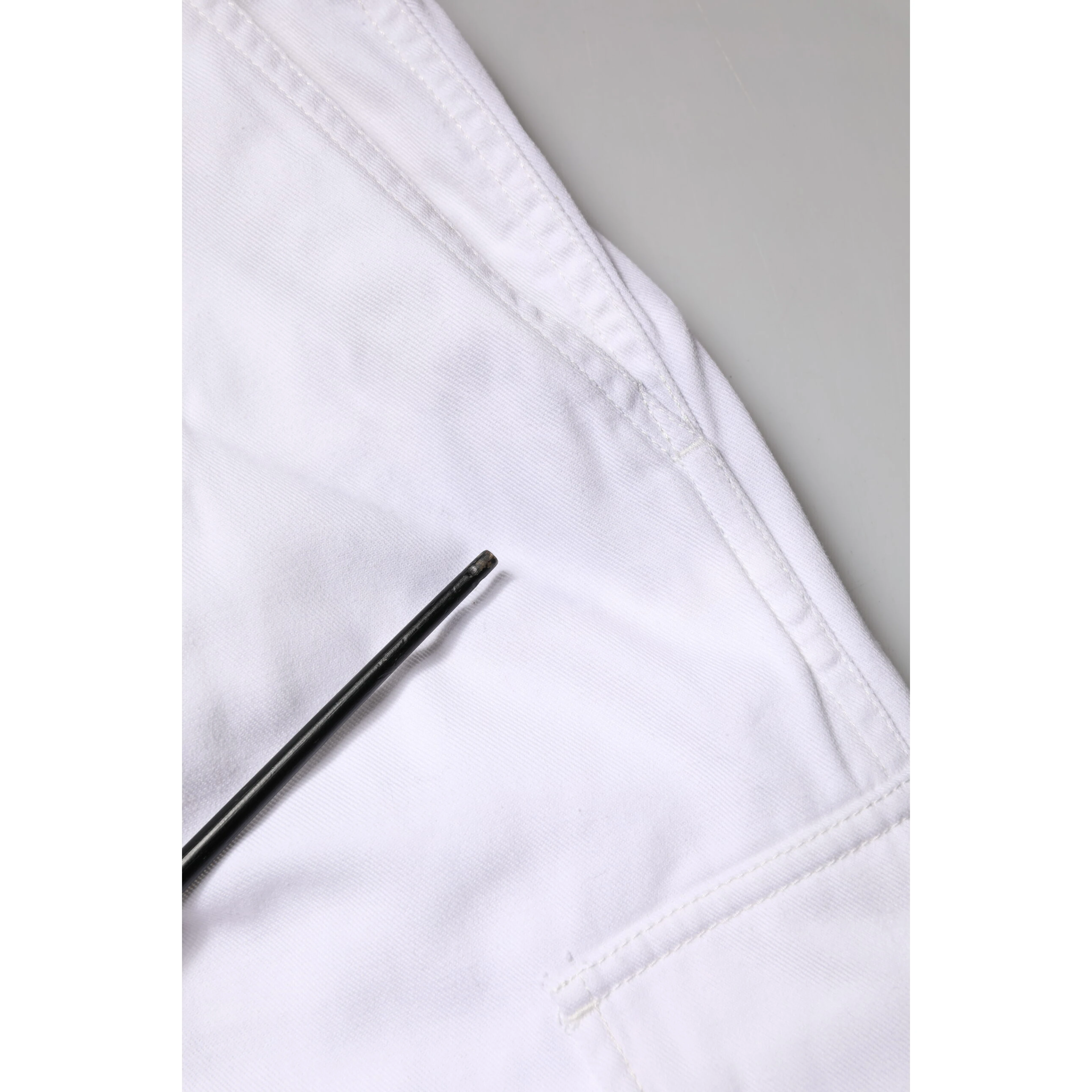 White Cotton Men Cargo Denim Trouser Jeans