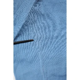 Blue Cotton Mid Waist Straight Men Denim Jeans