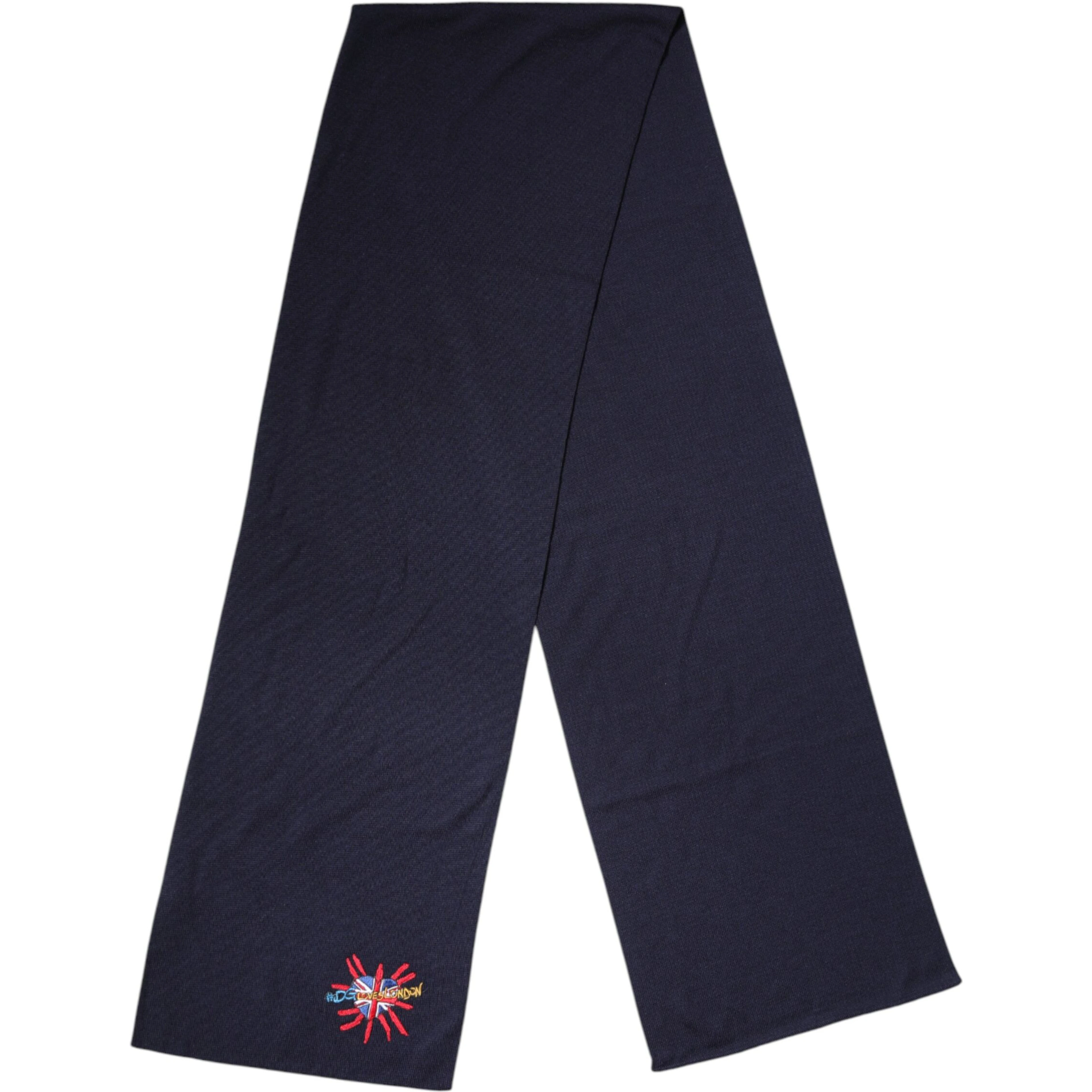 Blue Wool DG Loves London Neck Wrap Scarf