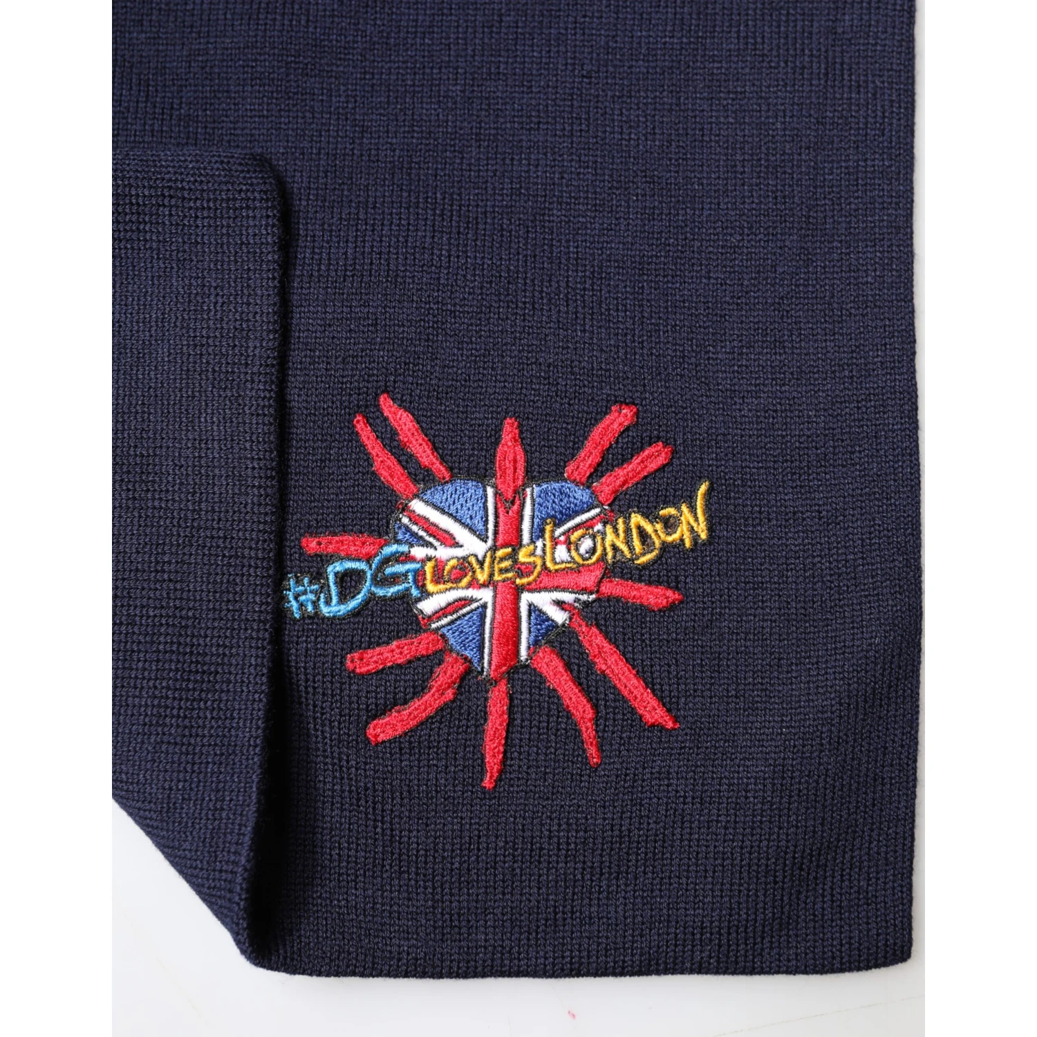 Blue Wool DG Loves London Neck Wrap Scarf