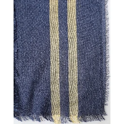 Blue Cashmere Neck Wrap Shawl Fringes Scarf