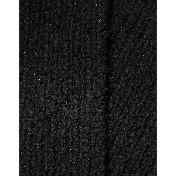 Black Cashmere Knit Shawl Fringes Scarf