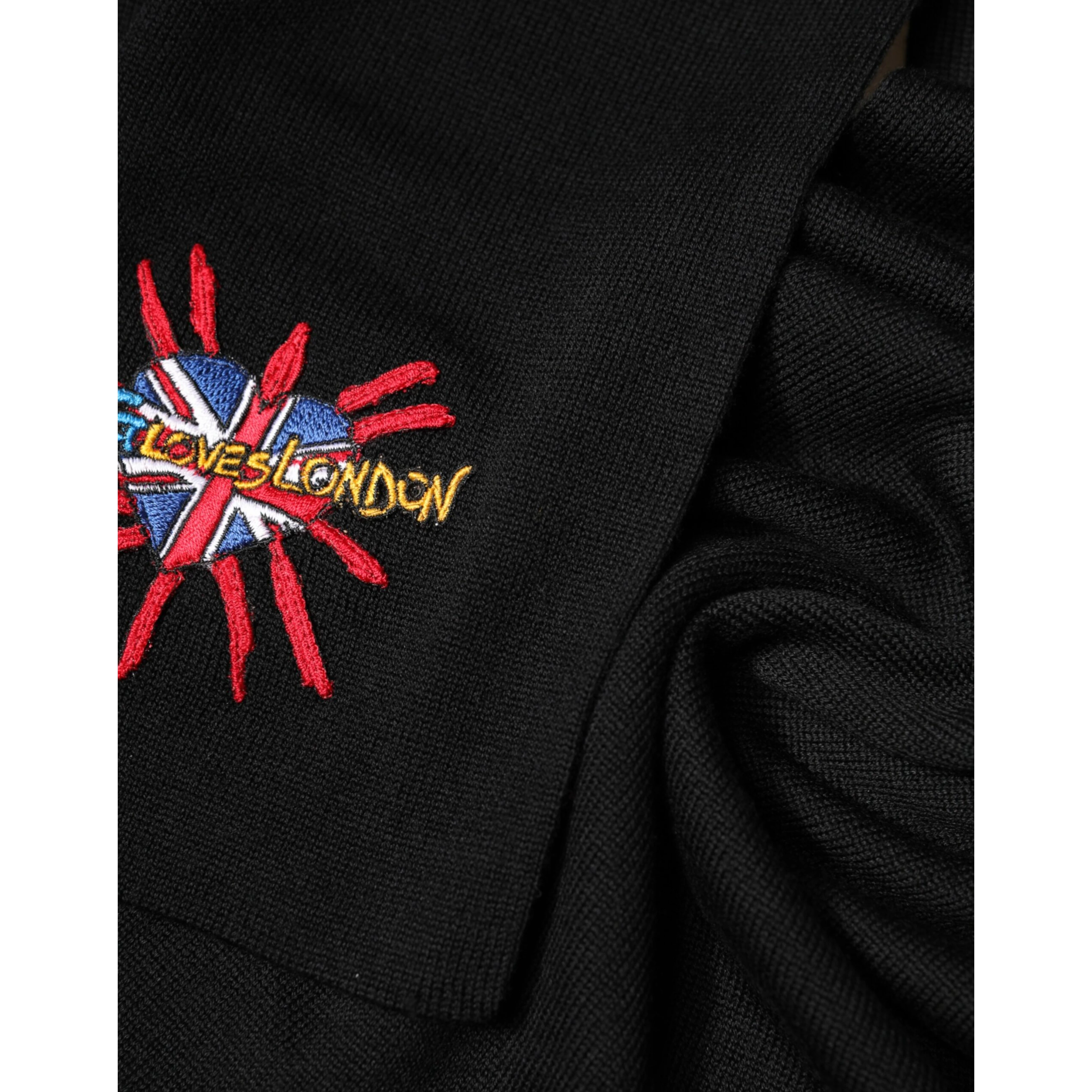 Blue Wool DG Loves London Neck Wrap Scarf
