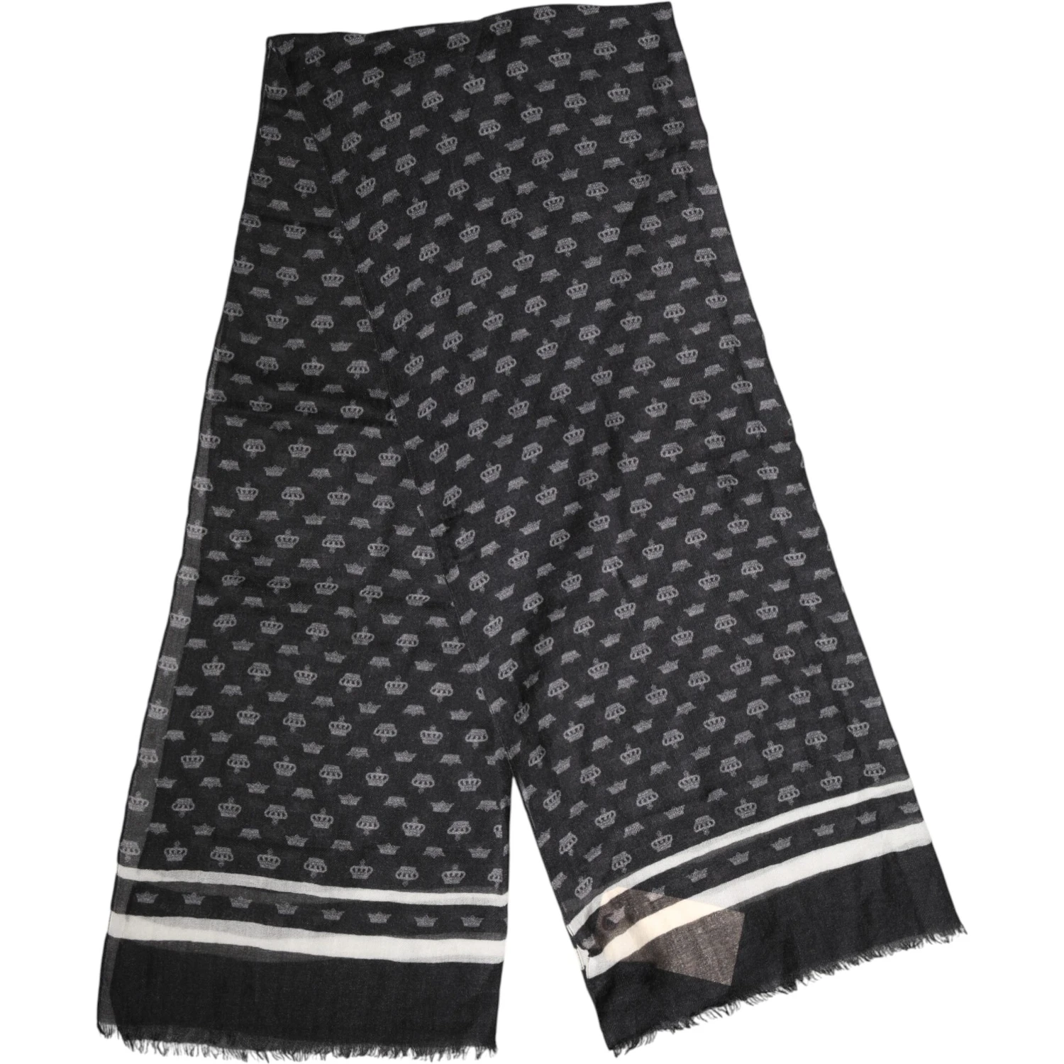 Black Crown Cashmere Neck Wrap Shawl Scarf