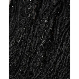 Black Cashmere Knit Shawl Fringes Scarf