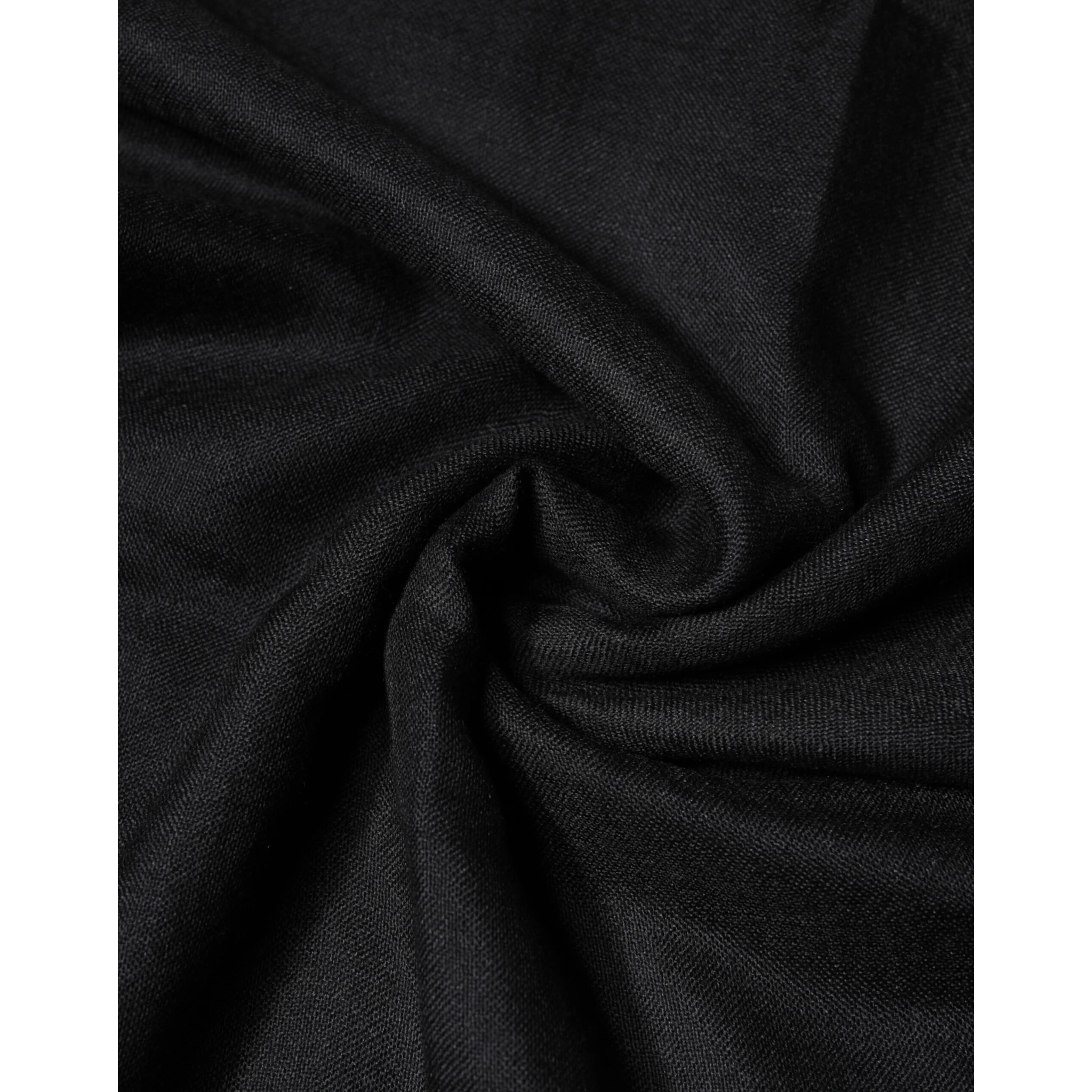 Black Cashmere Knit Neck Wrap Shawl Scarf