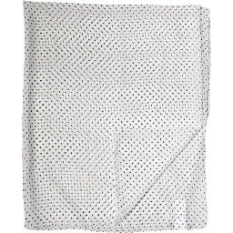 White Polka Dot Polyester Shawl Scarf