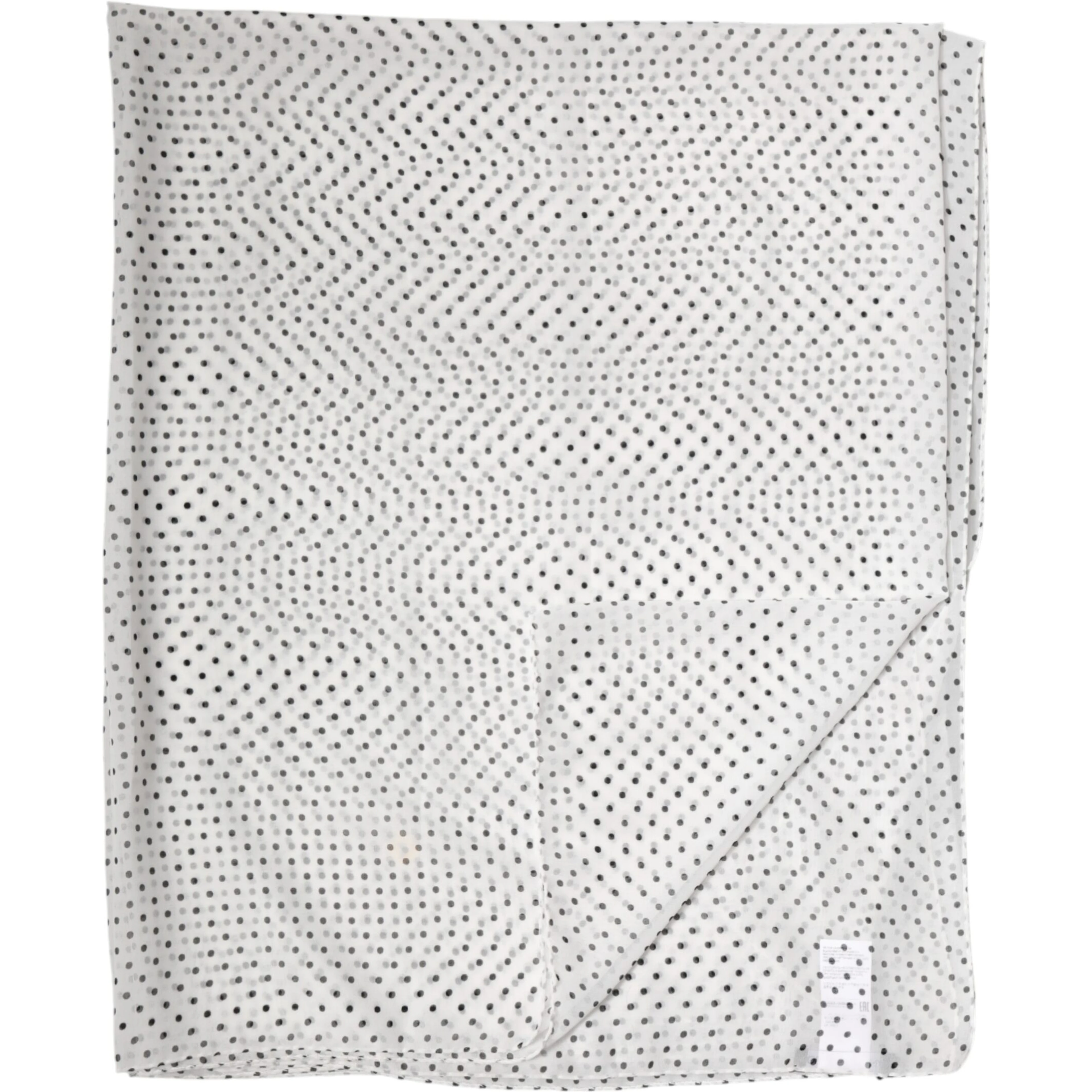 White Polka Dot Polyester Shawl Scarf
