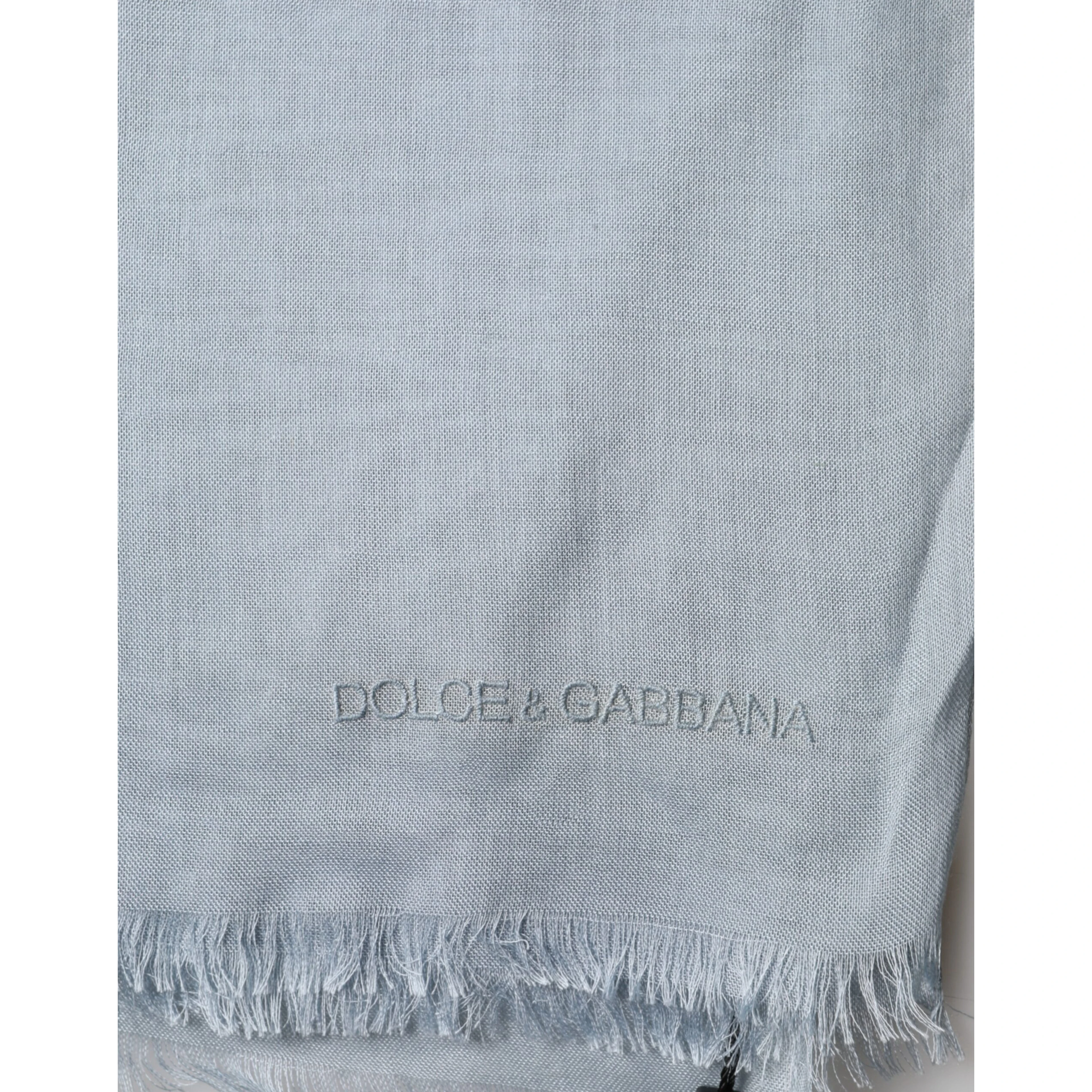 Light Blue Cashmere Knitted Shawl Scarf