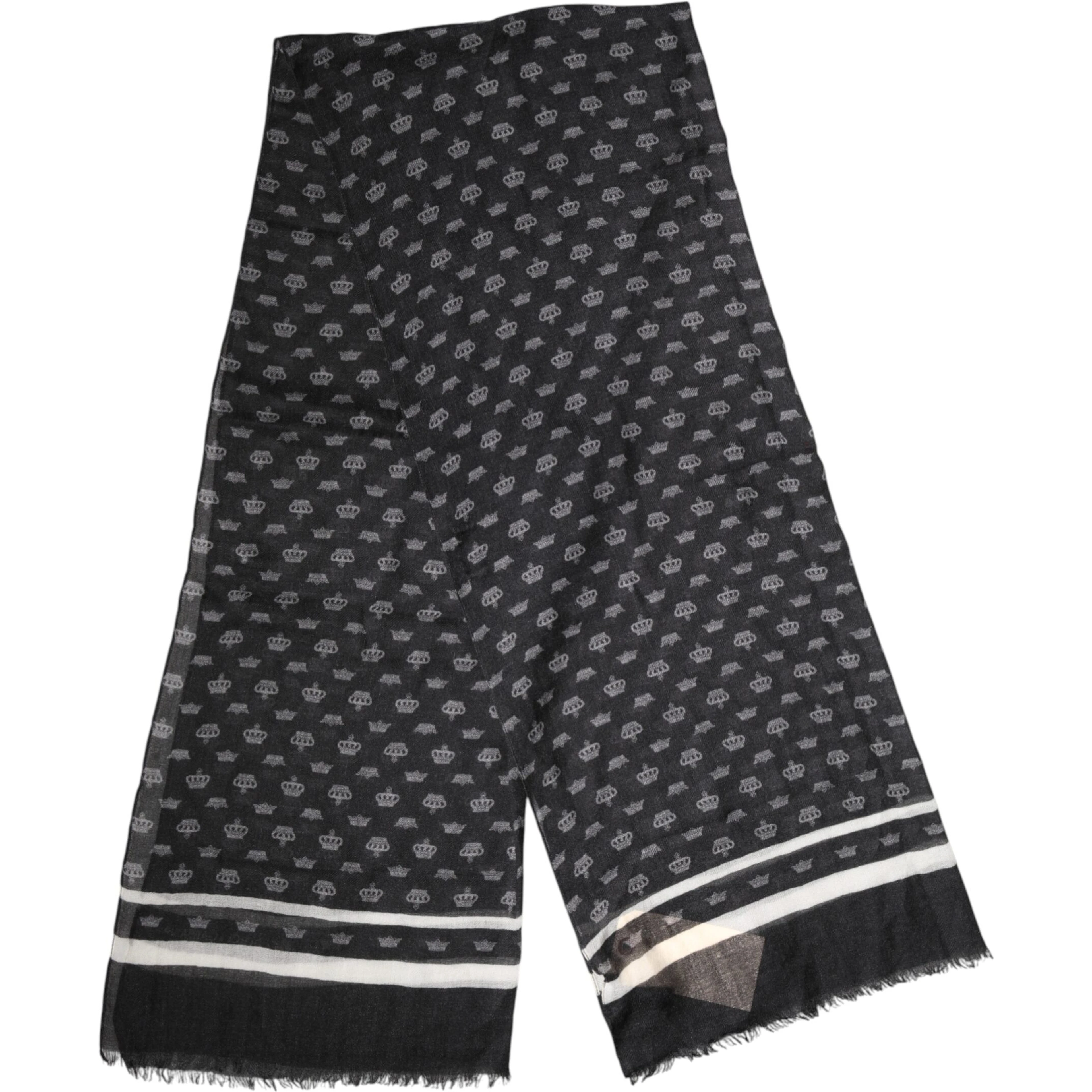 Black Crown Cashmere Neck Wrap Shawl Scarf