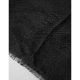 Black Cashmere Knit Neck Wrap Shawl Scarf