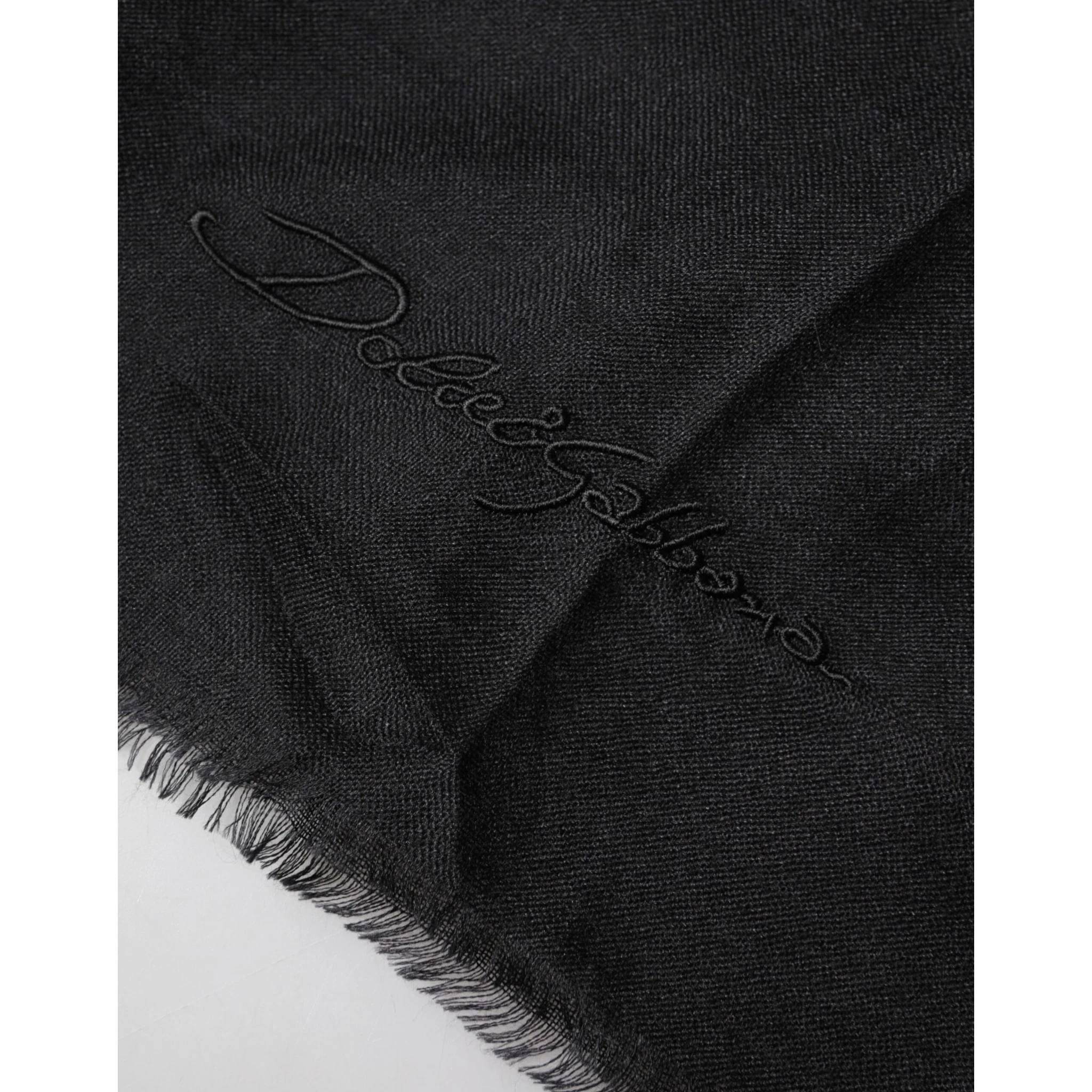 Black Cashmere Knit Neck Wrap Shawl Scarf
