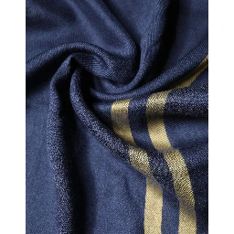 Blue Cashmere Neck Wrap Shawl Fringes Scarf