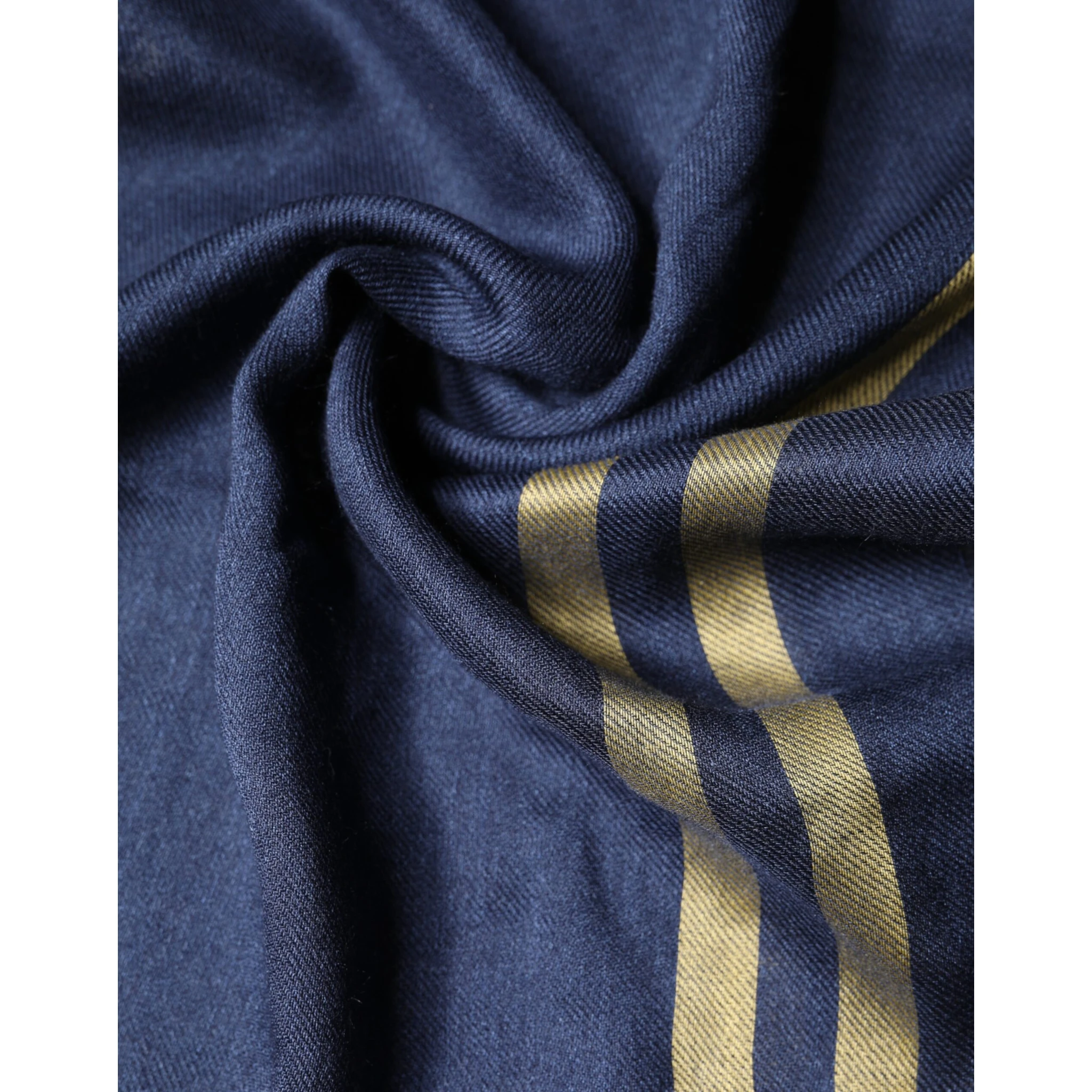 Blue Cashmere Neck Wrap Shawl Fringes Scarf