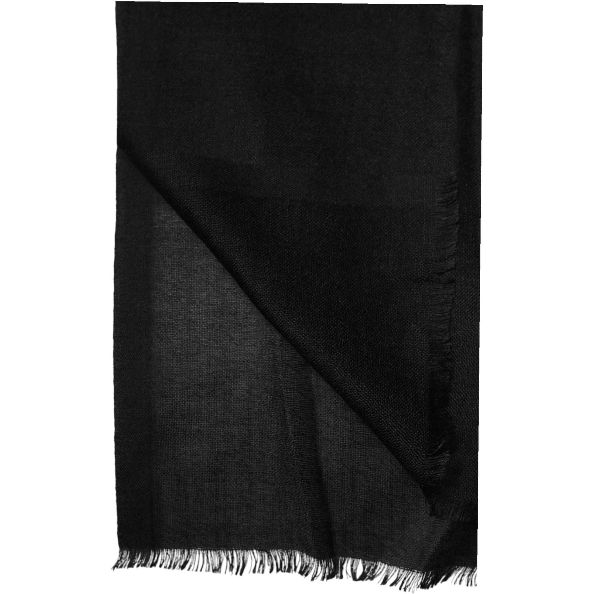 Black Cashmere Knit Neck Wrap Shawl Scarf