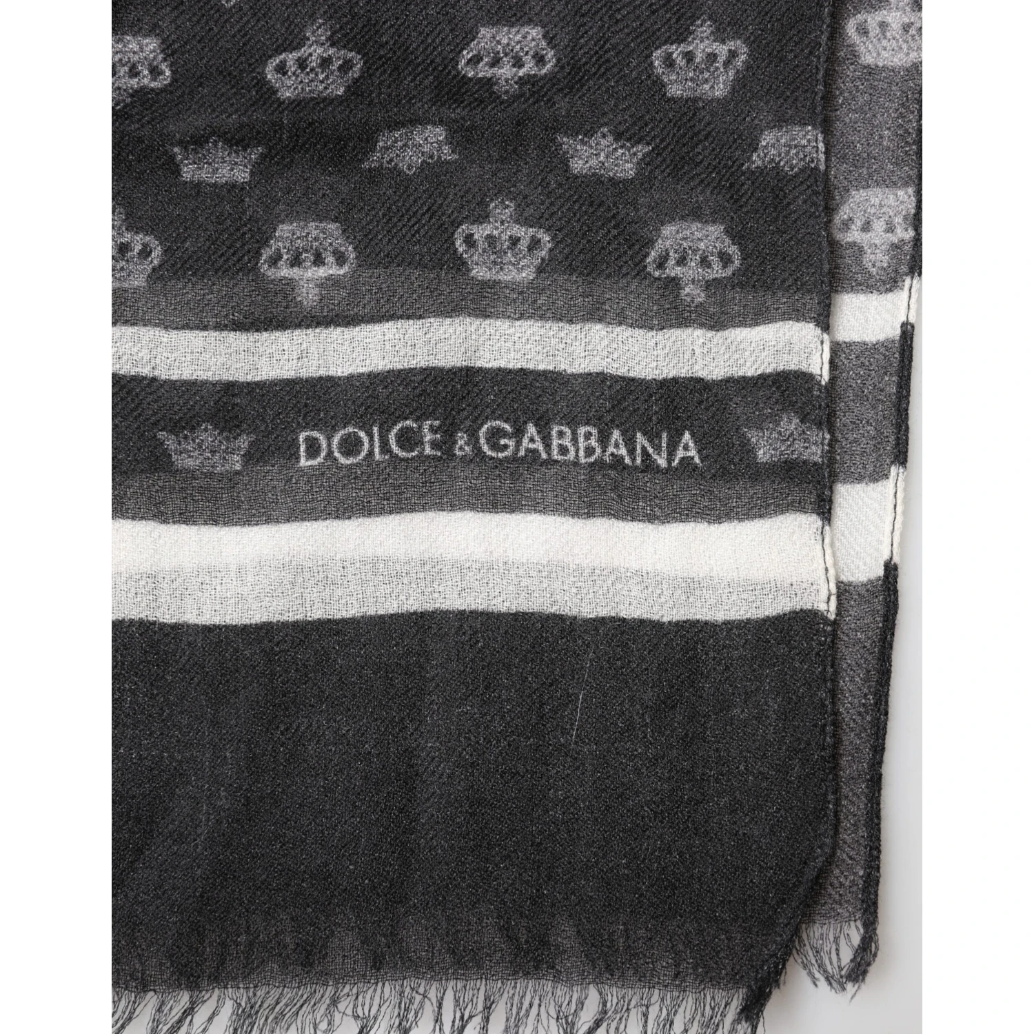 Black Crown Cashmere Neck Wrap Shawl Scarf