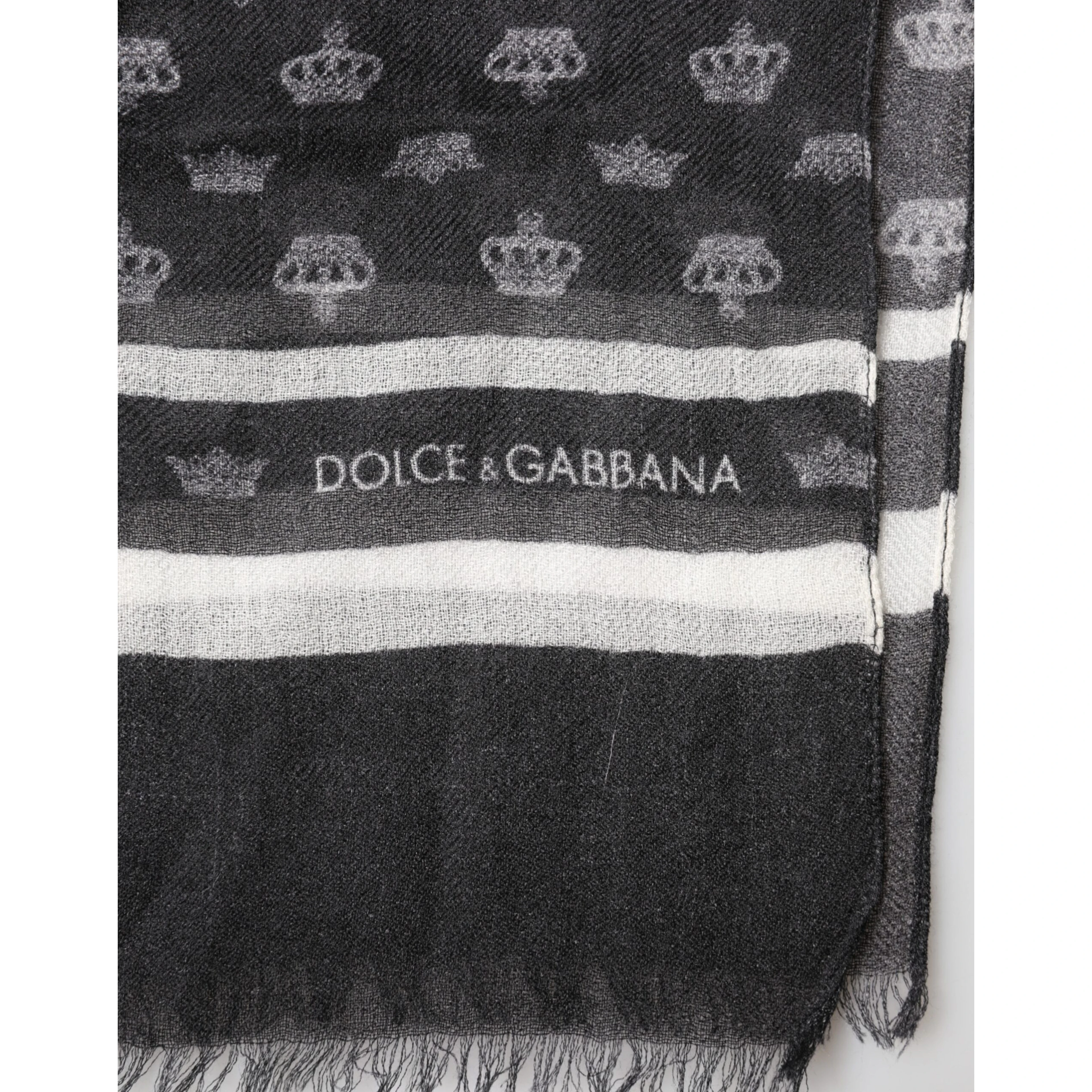 Black Crown Cashmere Neck Wrap Shawl Scarf