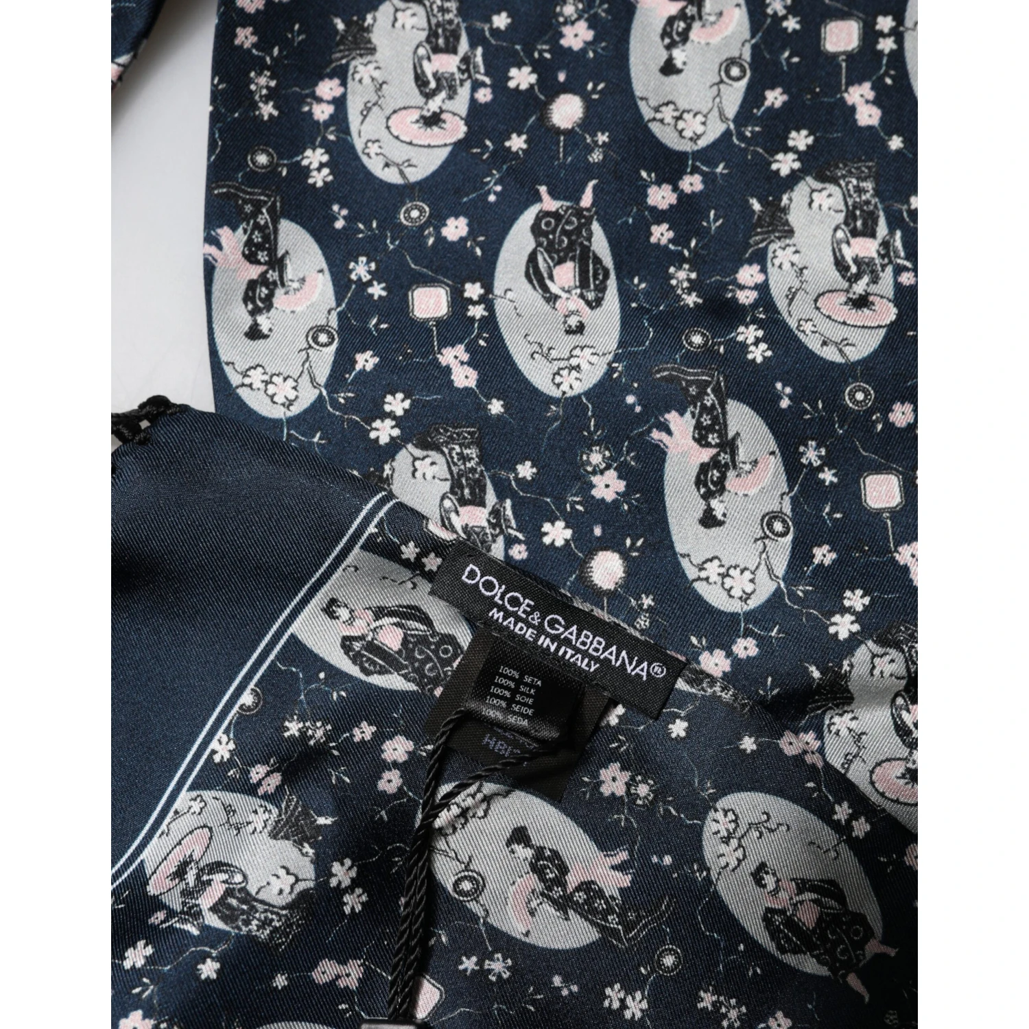 Navy Blue Silk Neck Wrap Shawl Men Scarf