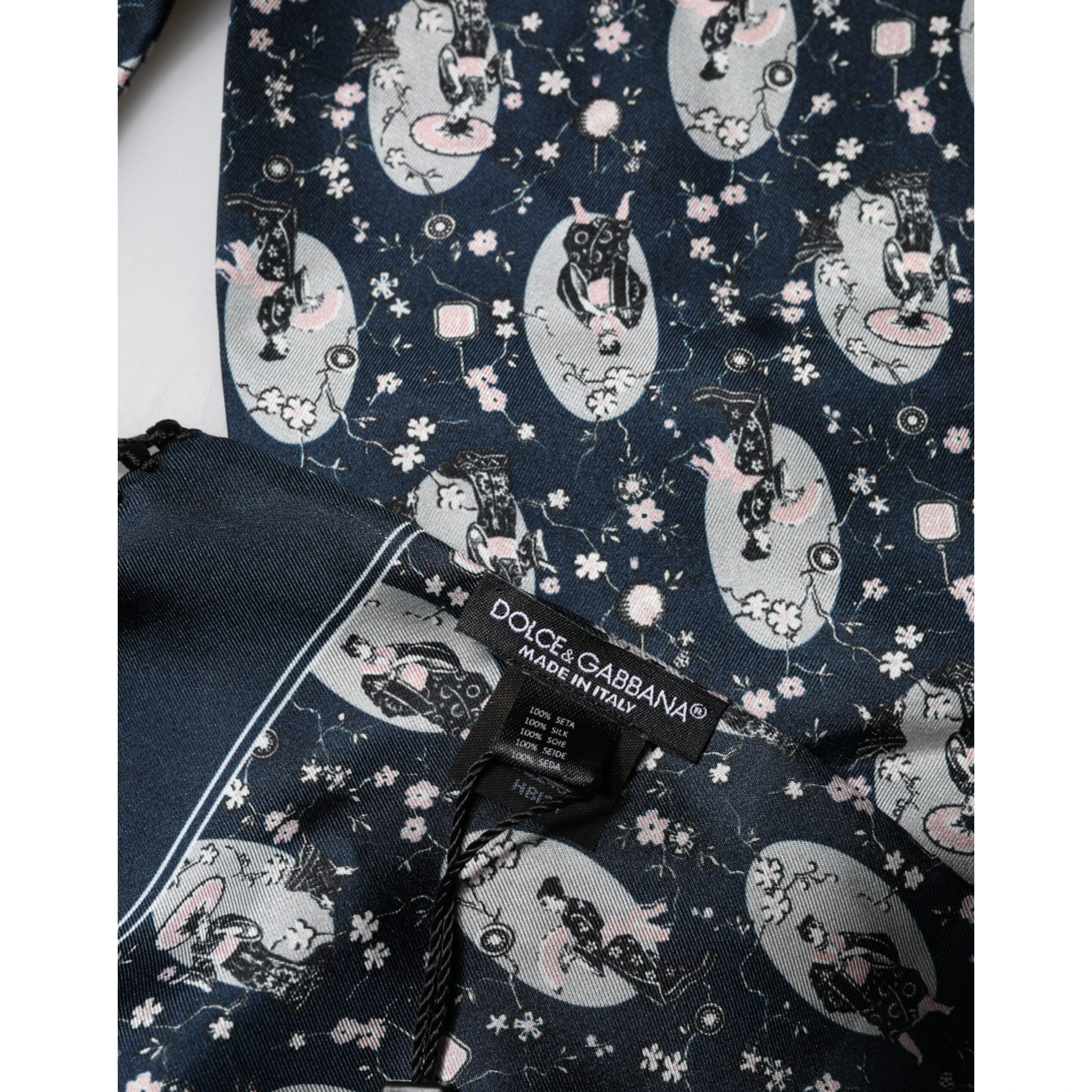 Navy Blue Silk Neck Wrap Shawl Men Scarf