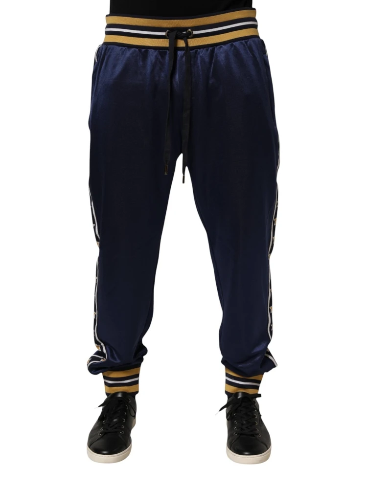 Blue Nylon Jogger Mid Waist Trouser Pants alternative
