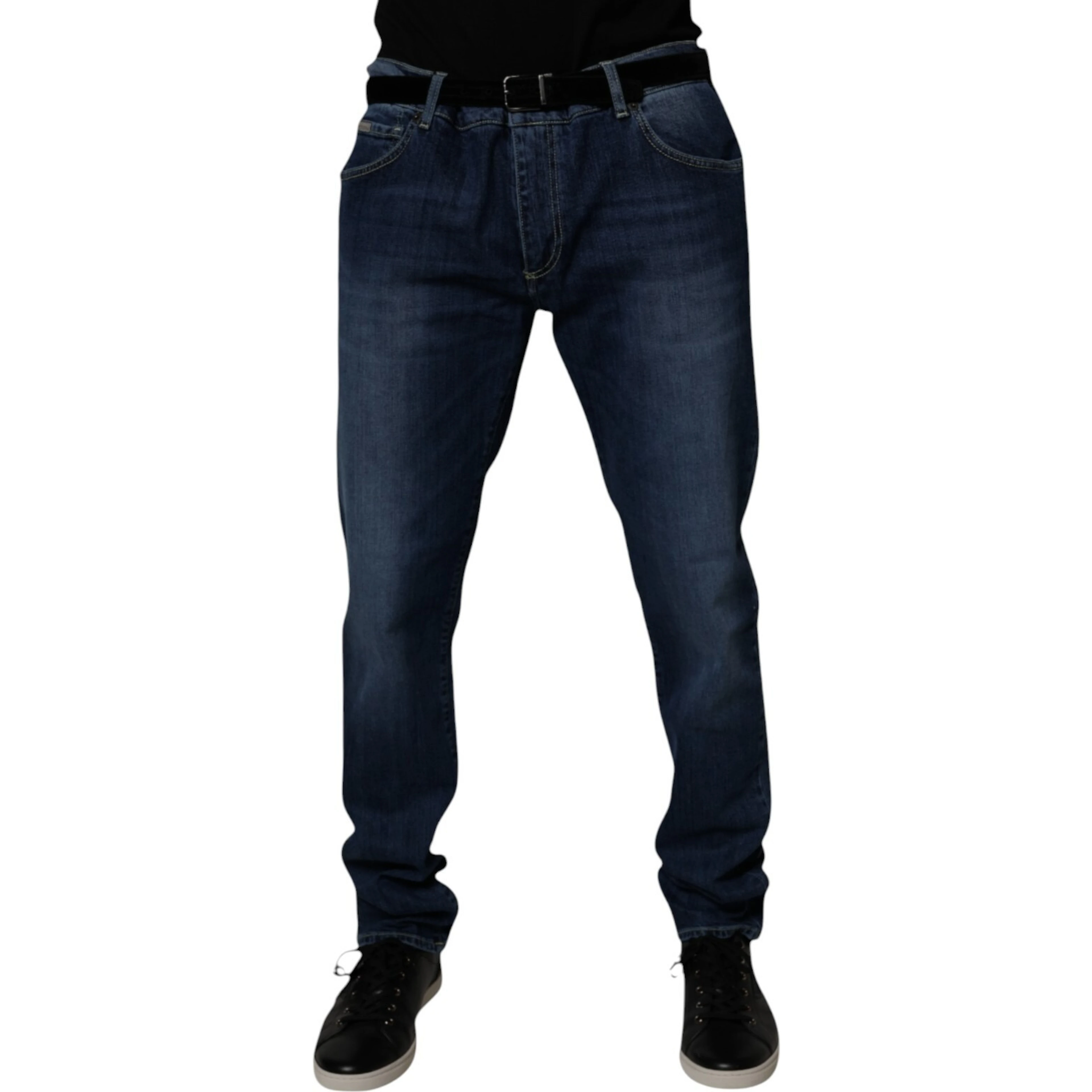Blue Washed Cotton Stretch SkinnyDenim Jeans