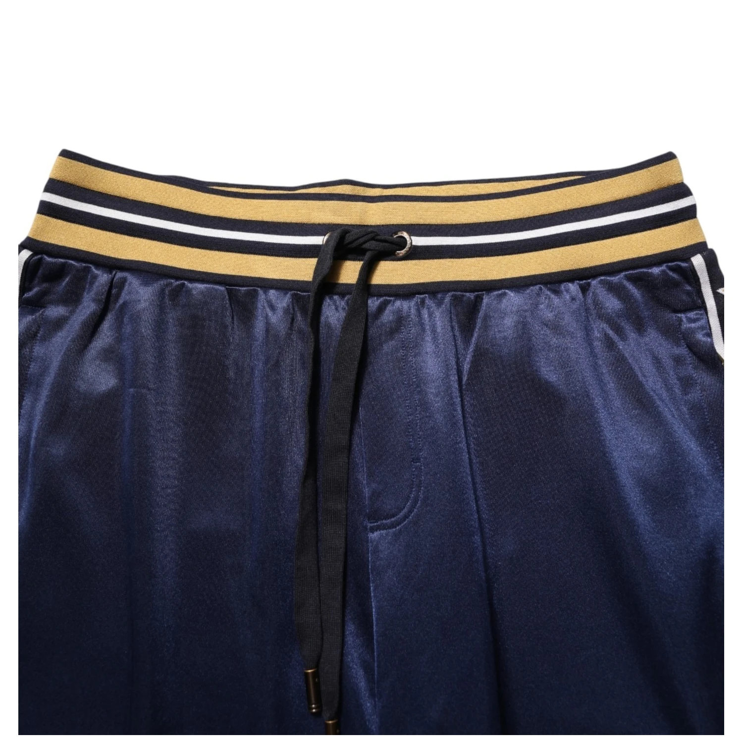 Blue Nylon Jogger Mid Waist Trouser Pants