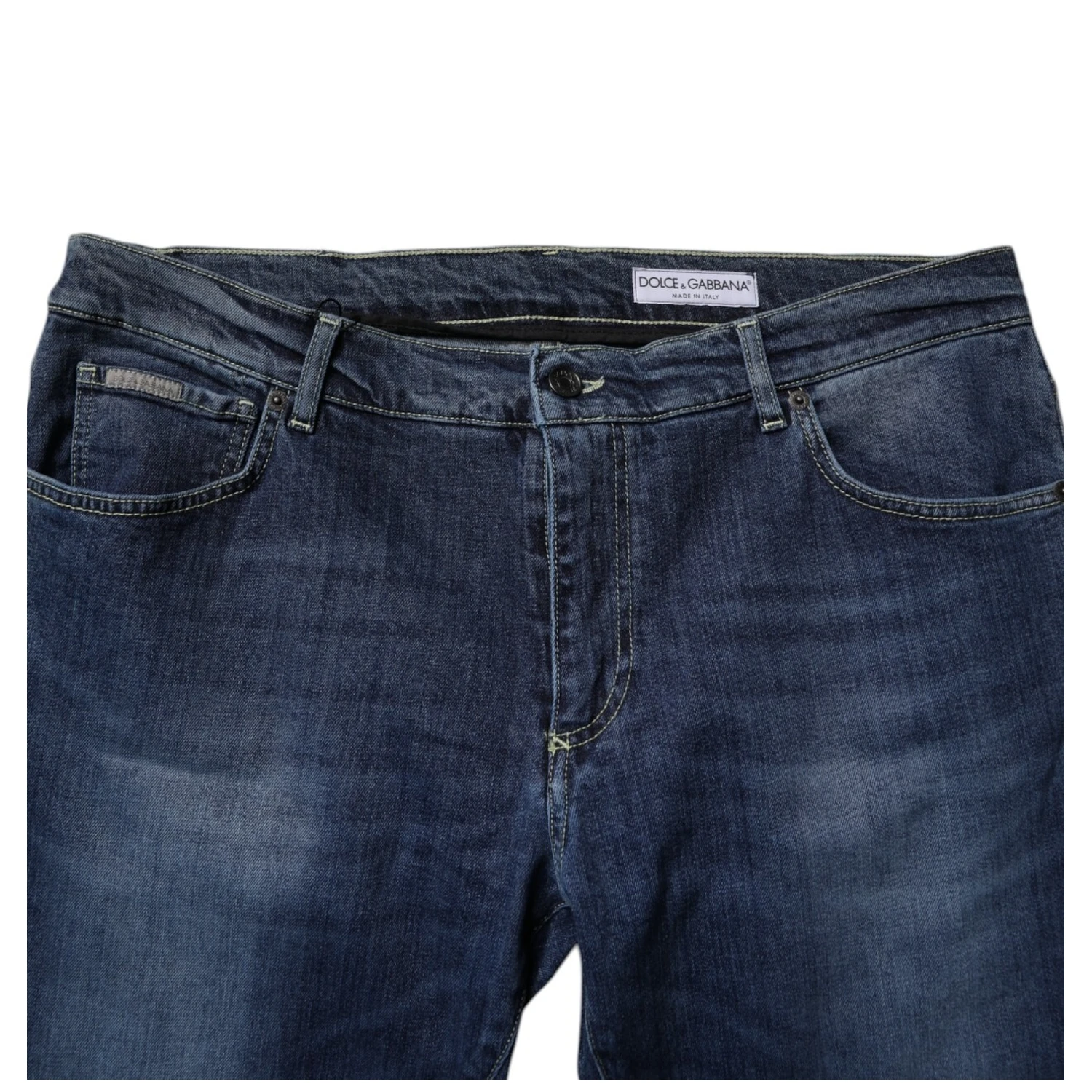Blue Washed Cotton Stretch SkinnyDenim Jeans