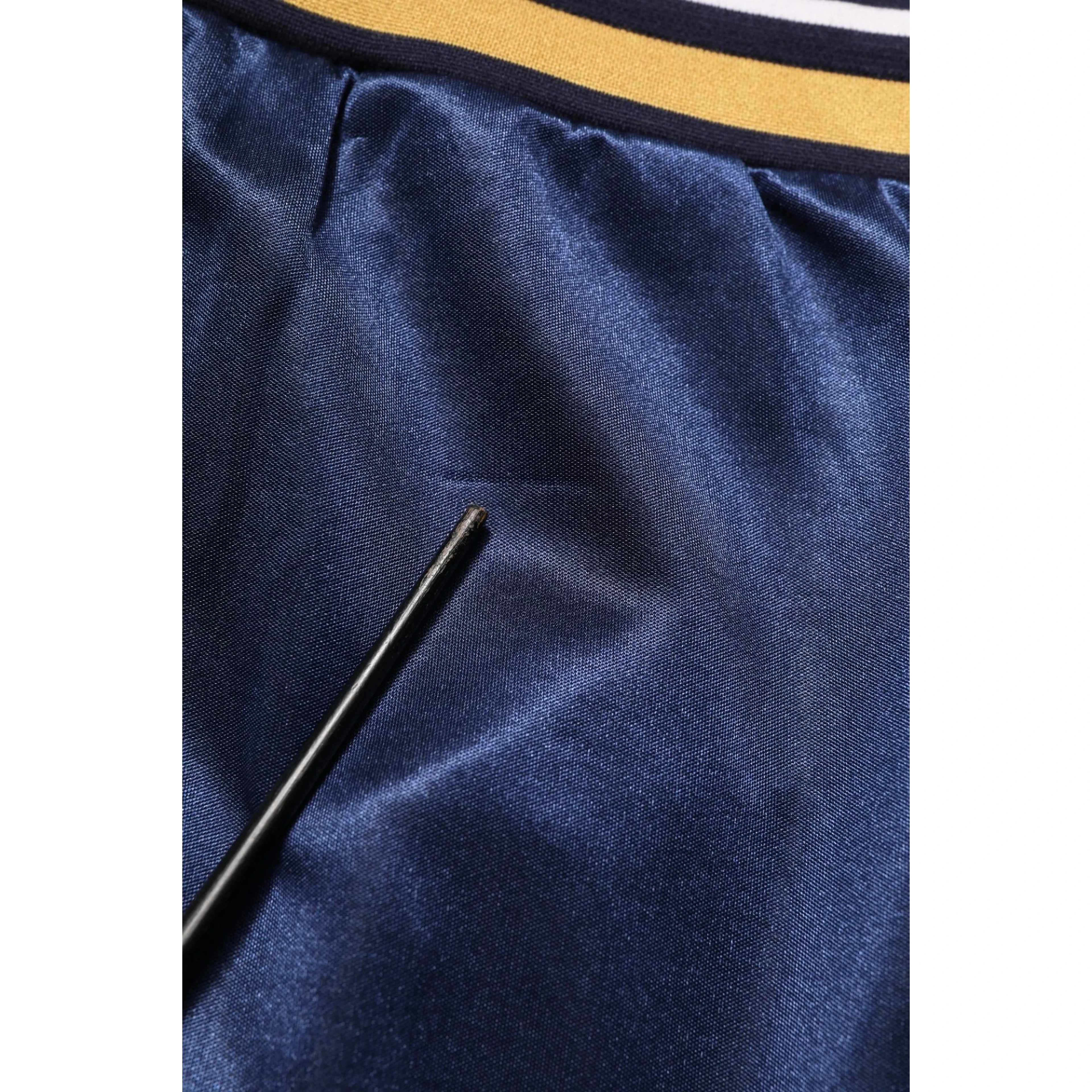 Blue Nylon Jogger Mid Waist Trouser Pants