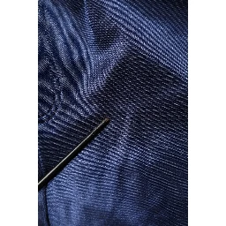 Blue Nylon Jogger Mid Waist Trouser Pants