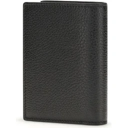 محفظة بوس توروس من جلد العجل الأسود