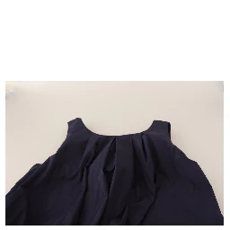 Navy Blue Sleeveless Round Neck Mermaid Long Dress