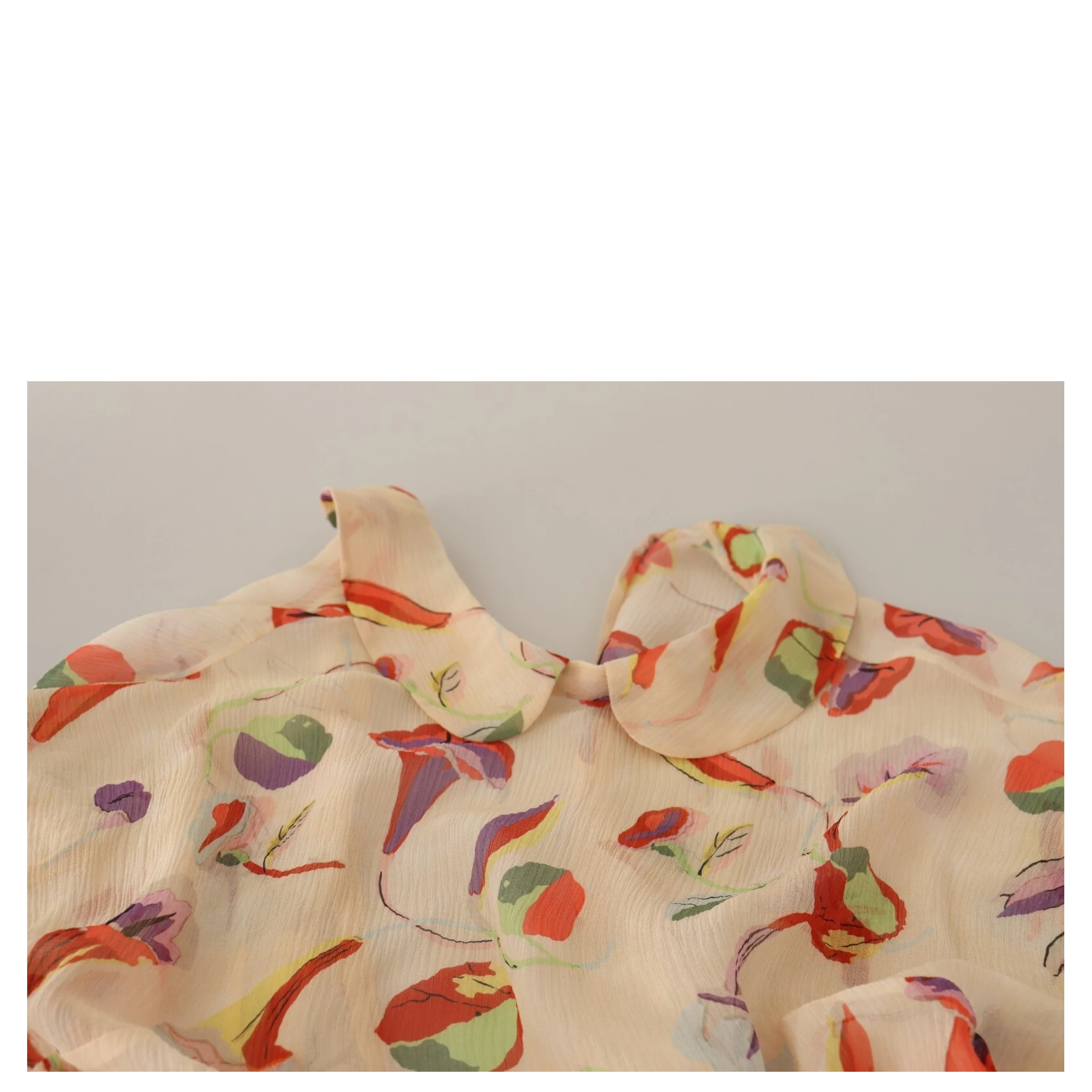 Beige Ascot Collar Short Sleeves Aline Mini Dress