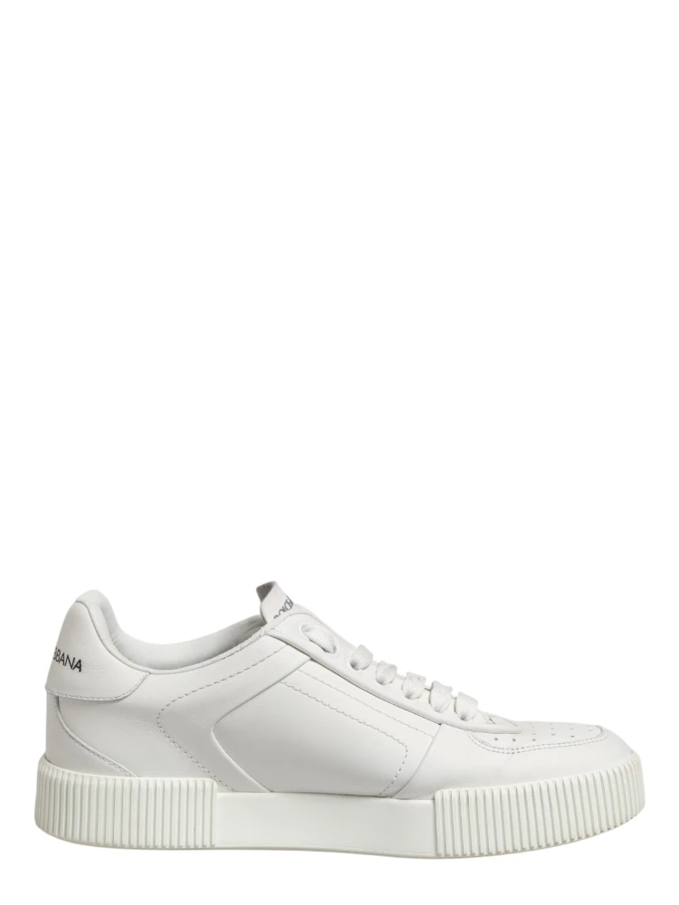 White MIAMI Calf Low Top Men Sneakers  Shoes