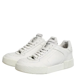 White MIAMI Calf Low Top Men Sneakers  Shoes