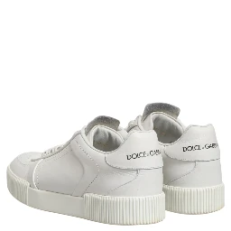 White MIAMI Calf Low Top Men Sneakers  Shoes