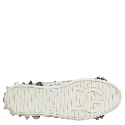 Black White Studded Low Top Sneakers Shoes