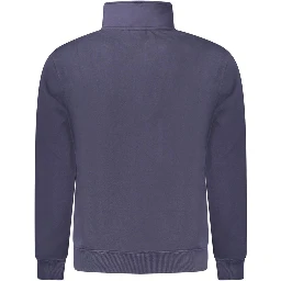 Blue Cotton Men Sweater